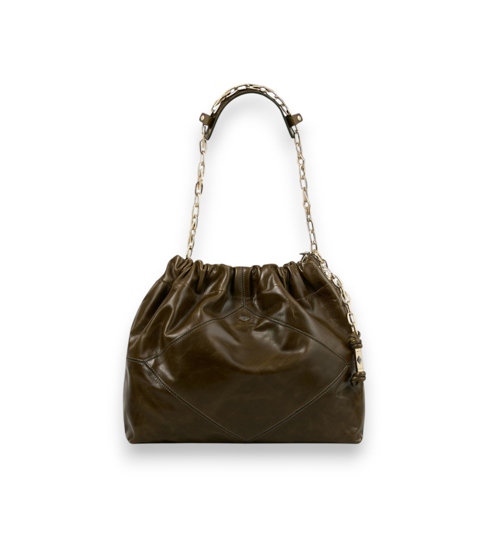 BA&SH für Damen. 2H25CFMV Kaki-Ledertasche June (OSFA), Lässig, Grün