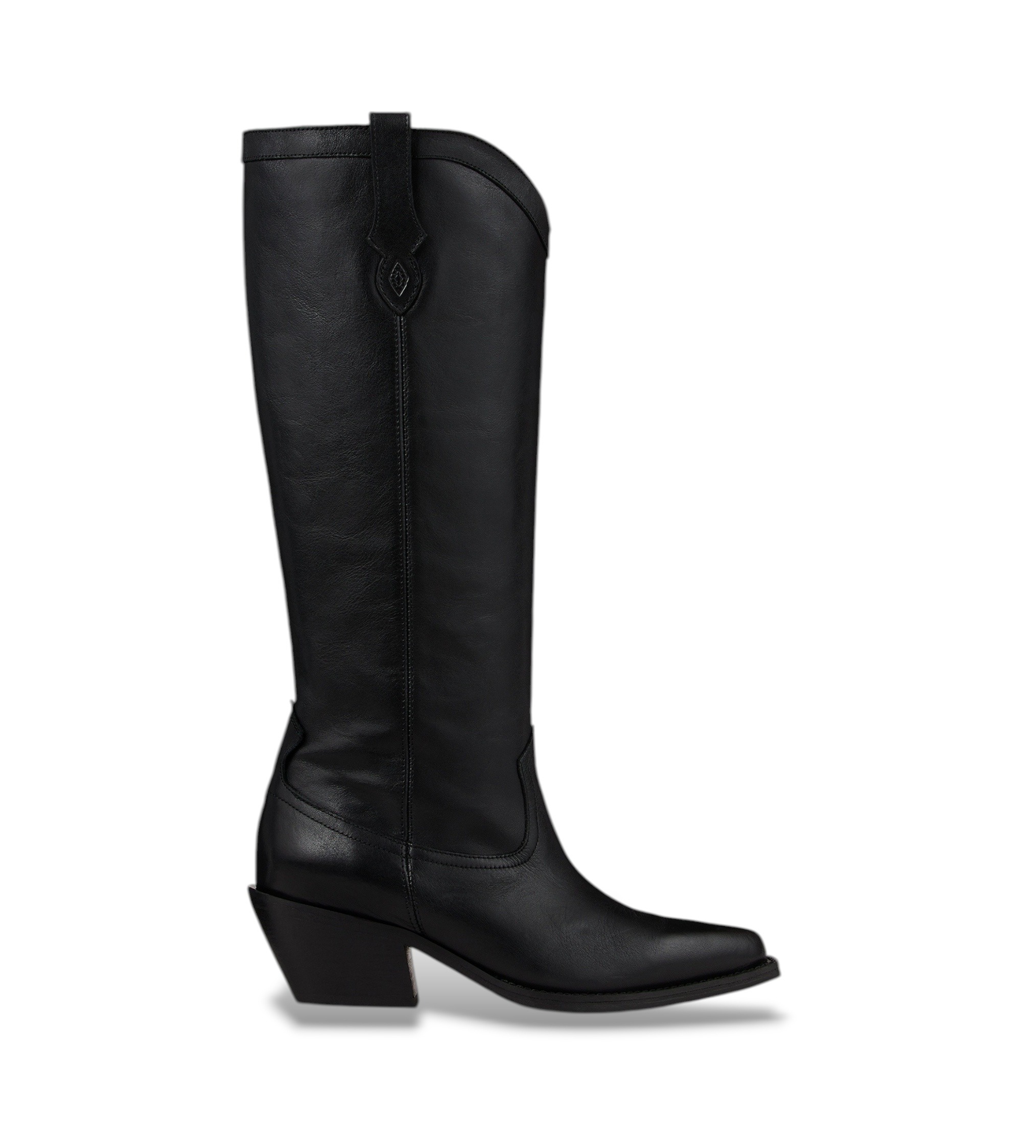 BA&SHvoor vrouwen. 2H26HCOW Hoge laarzen van Cowboy-leer, zwart (38), 3 tot 5 cm, Geen, Casual, Klassiek