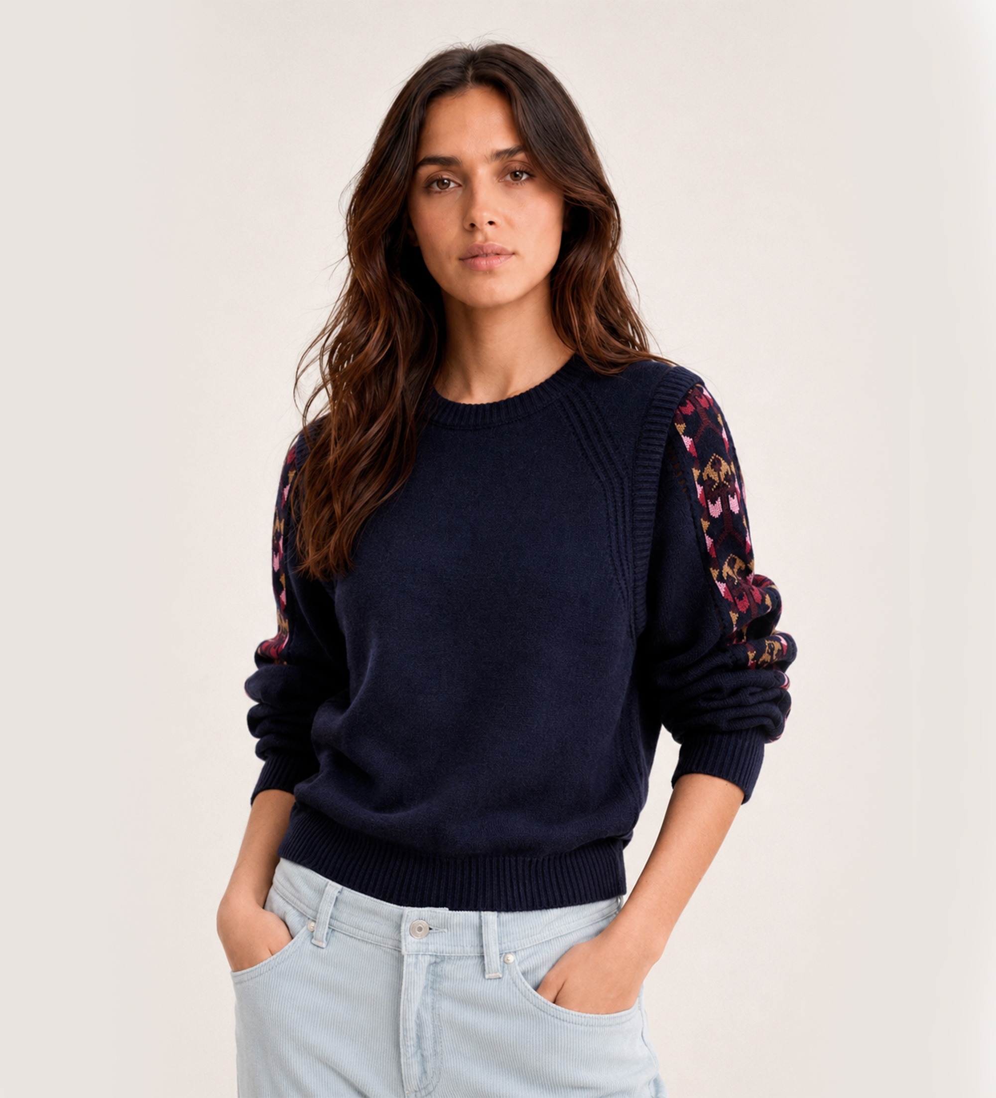 BA&SH für Damen. 1H26ELDA Elda Wollpullover marineblau (36), Lässig, Wolle