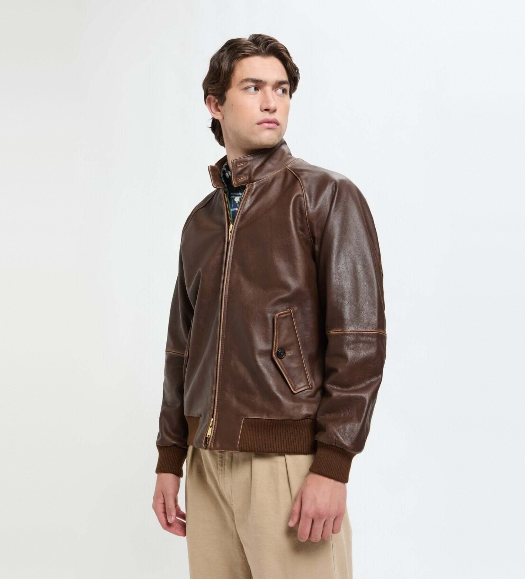 Baracuta für Herren. BRCPS1127UT2995 Braune G9 Lederjacke (M), Lässig