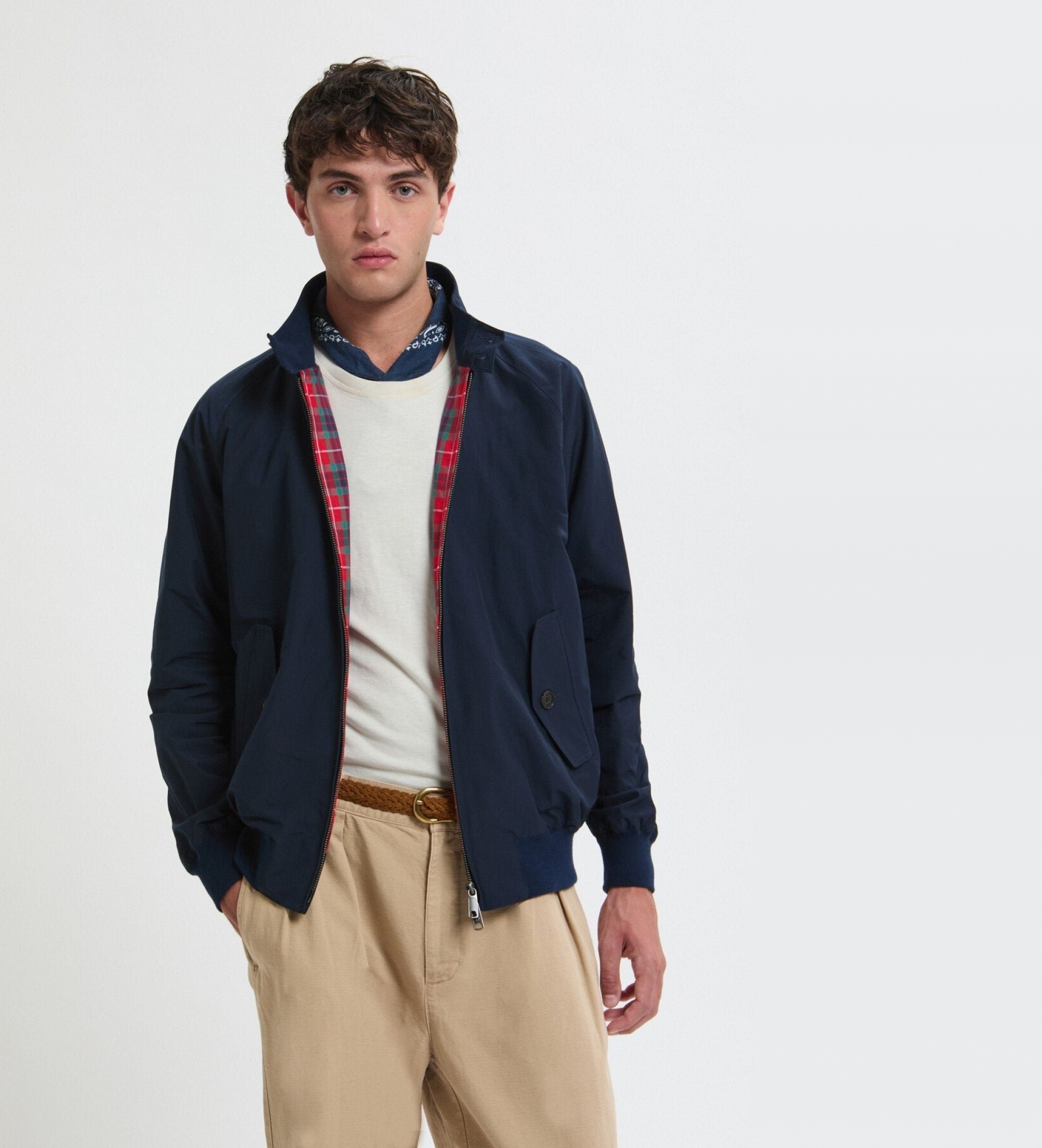 Baracuta für Herren. BRCPS0001BCNY1 Harrington-Jacke G9 navy (M), Lässig, Polyester, Marine