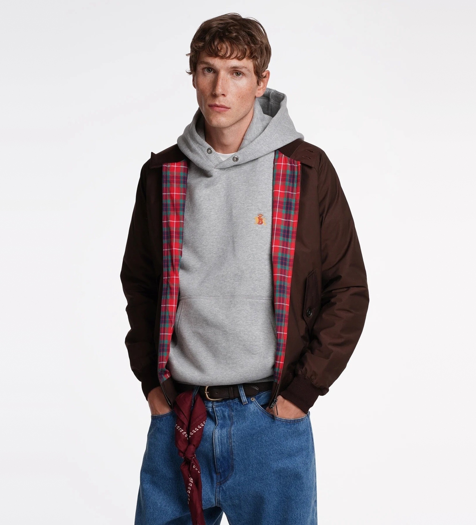 Baracuta für Herren. BRCPS3001UT3124 Braune G9 Harrington-Jacke (L), Lässig, Polyester