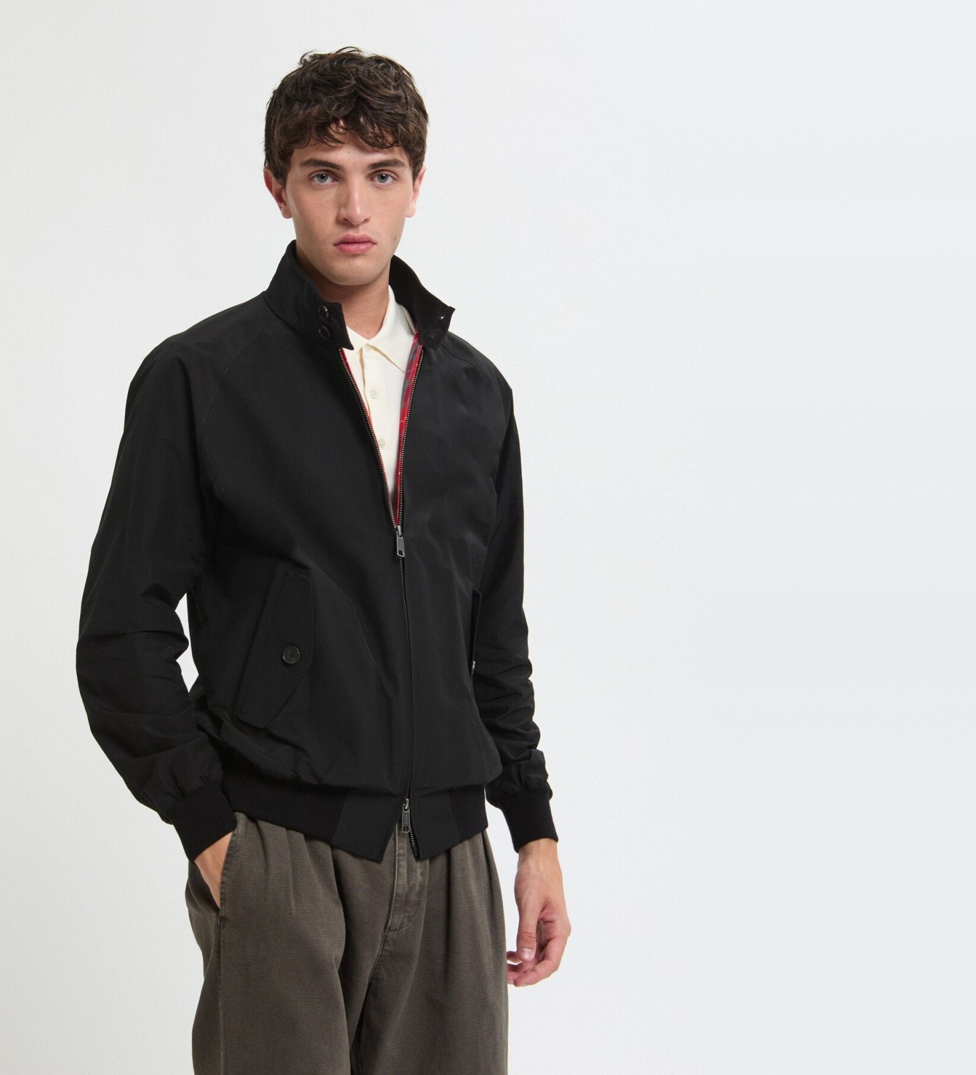 Baracuta für Herren. BRCPS0001BCNY1 Harrington G9 Jacke schwarz (M), Lässig, Polyester