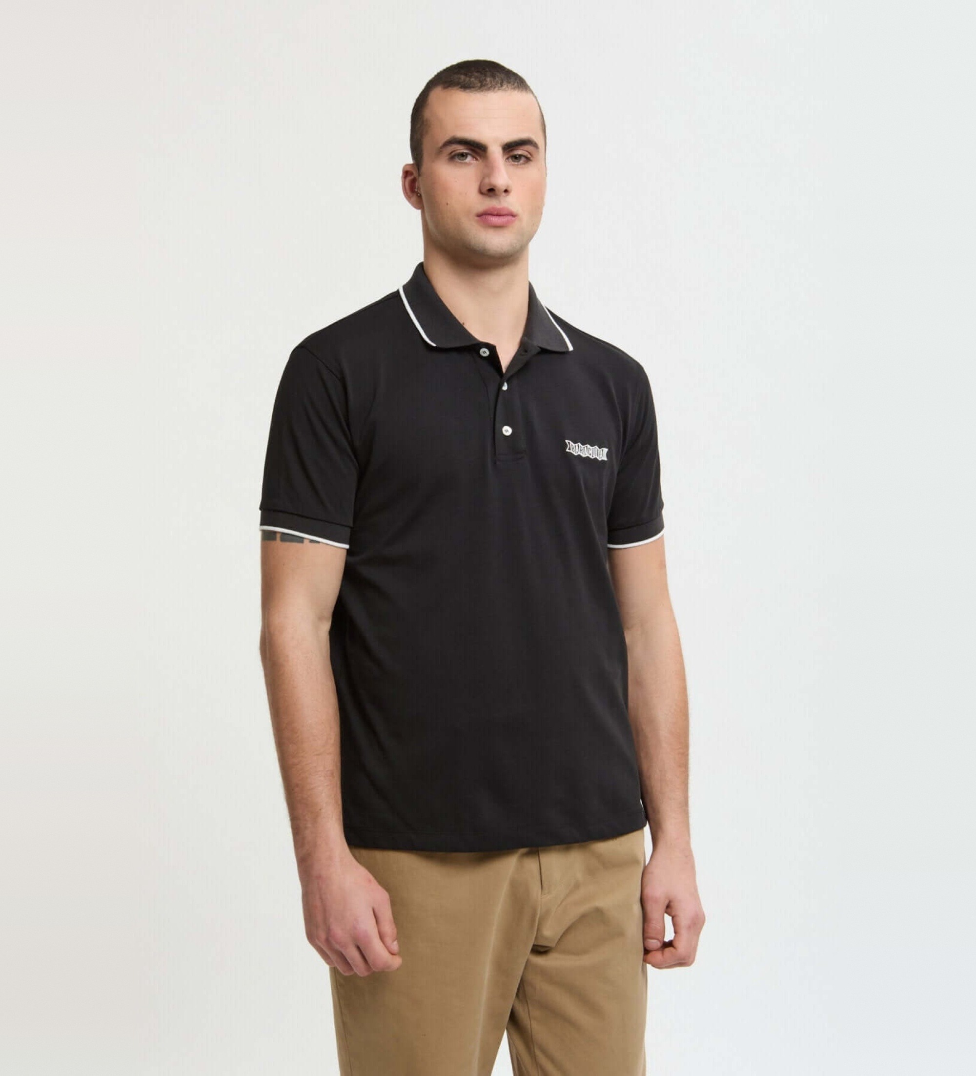 Baracuta für Herren. BRPOL0020UT2769 Polo Logo schwarz (S), Lässig, Baumwolle, Kurzarm