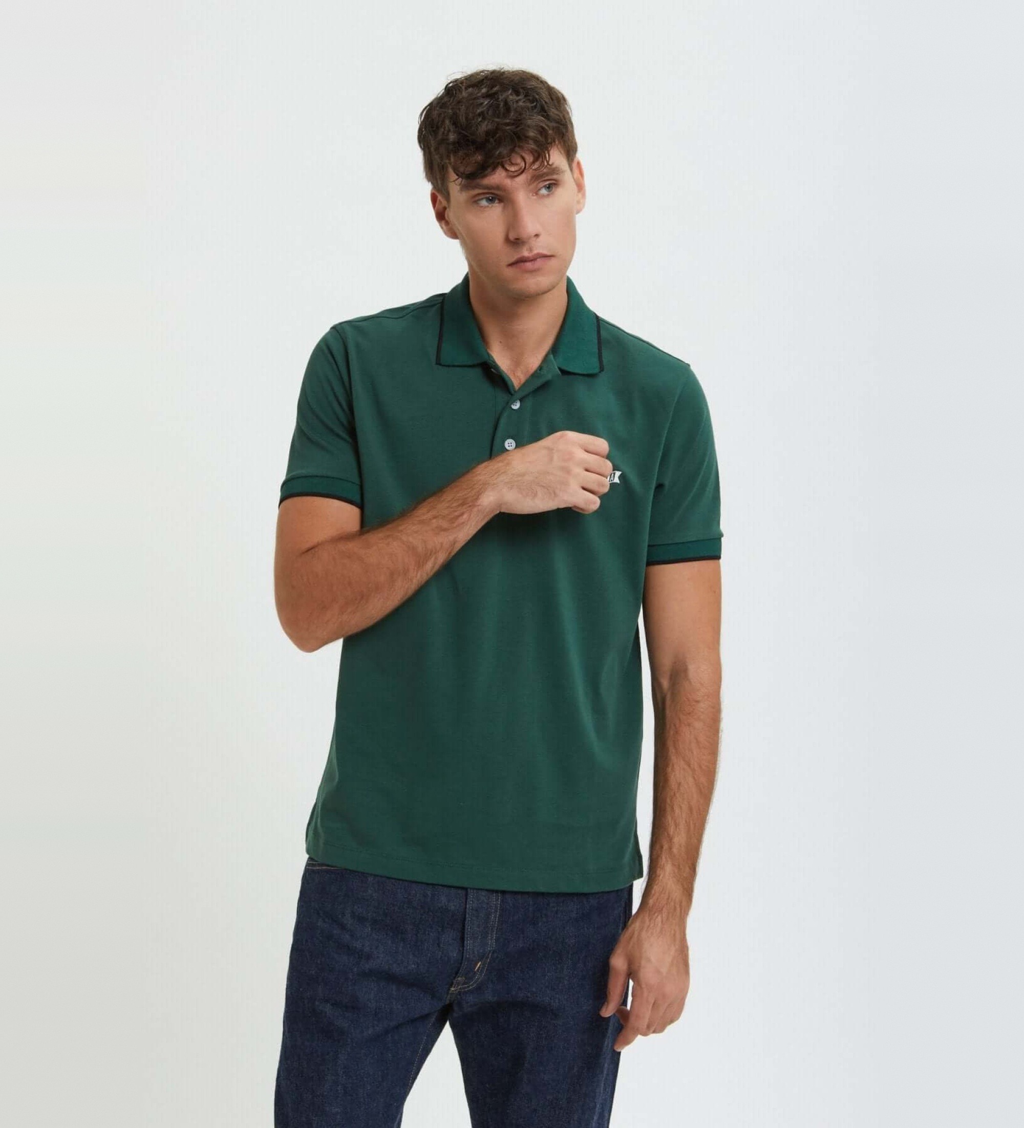Baracuta für Herren. BRPOL0020UT2769 Polo Logo grün (L), Lässig, Baumwolle, Kurzarm