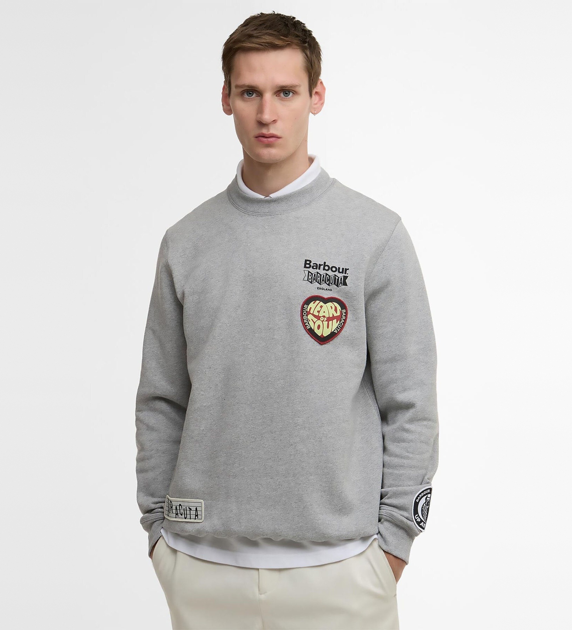 Baracuta für Herren. BRFEL0054UT0177 Barbour x Northern grau Sweatshirt (S), Lässig, Baumwolle