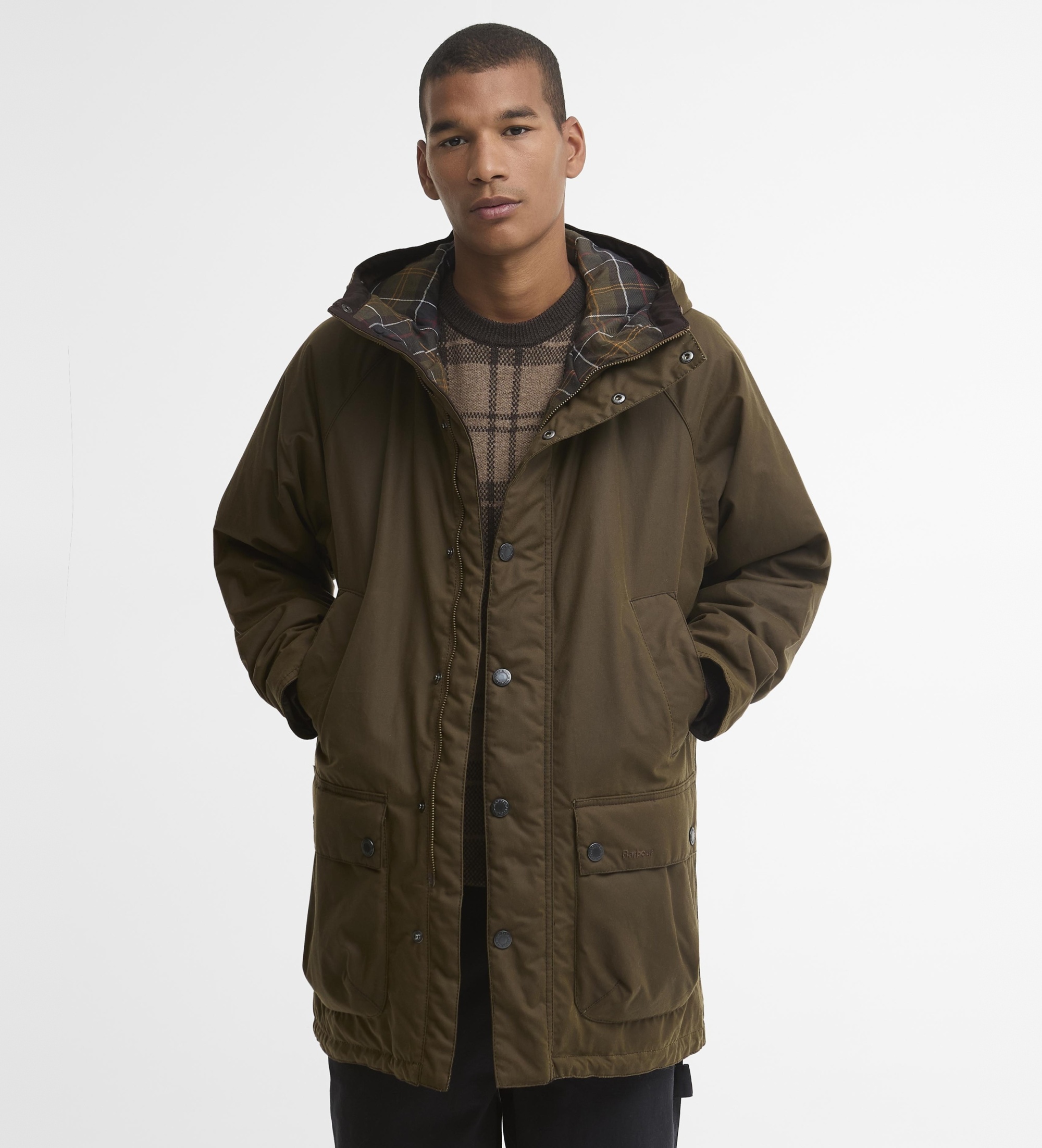Barbour für Herren. MWX2494 Parka Bedale Wax braun (L), Lässig, Baumwolle