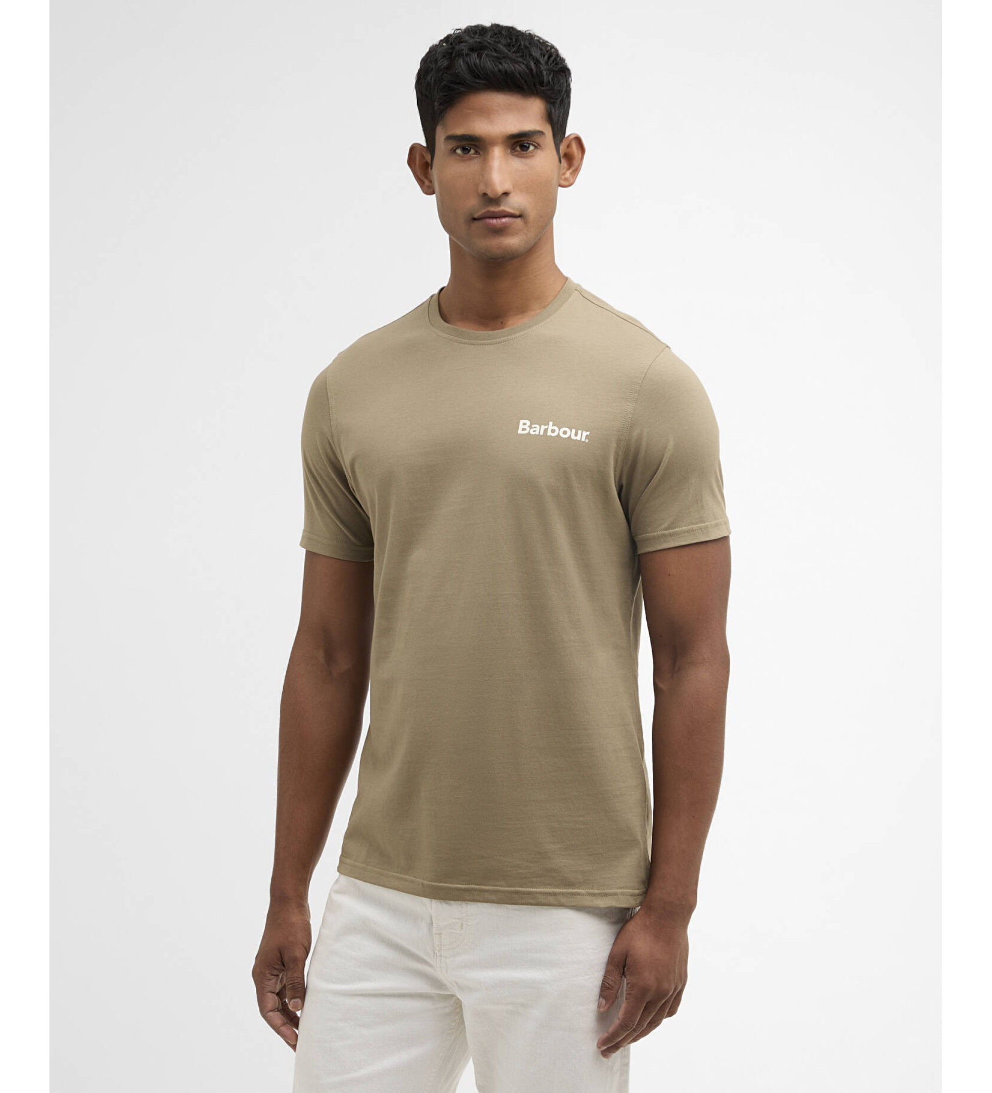Barbour für Herren. MTS1395 Camber T-shirt grün (M), Lässig, Baumwolle, Kurzarm
