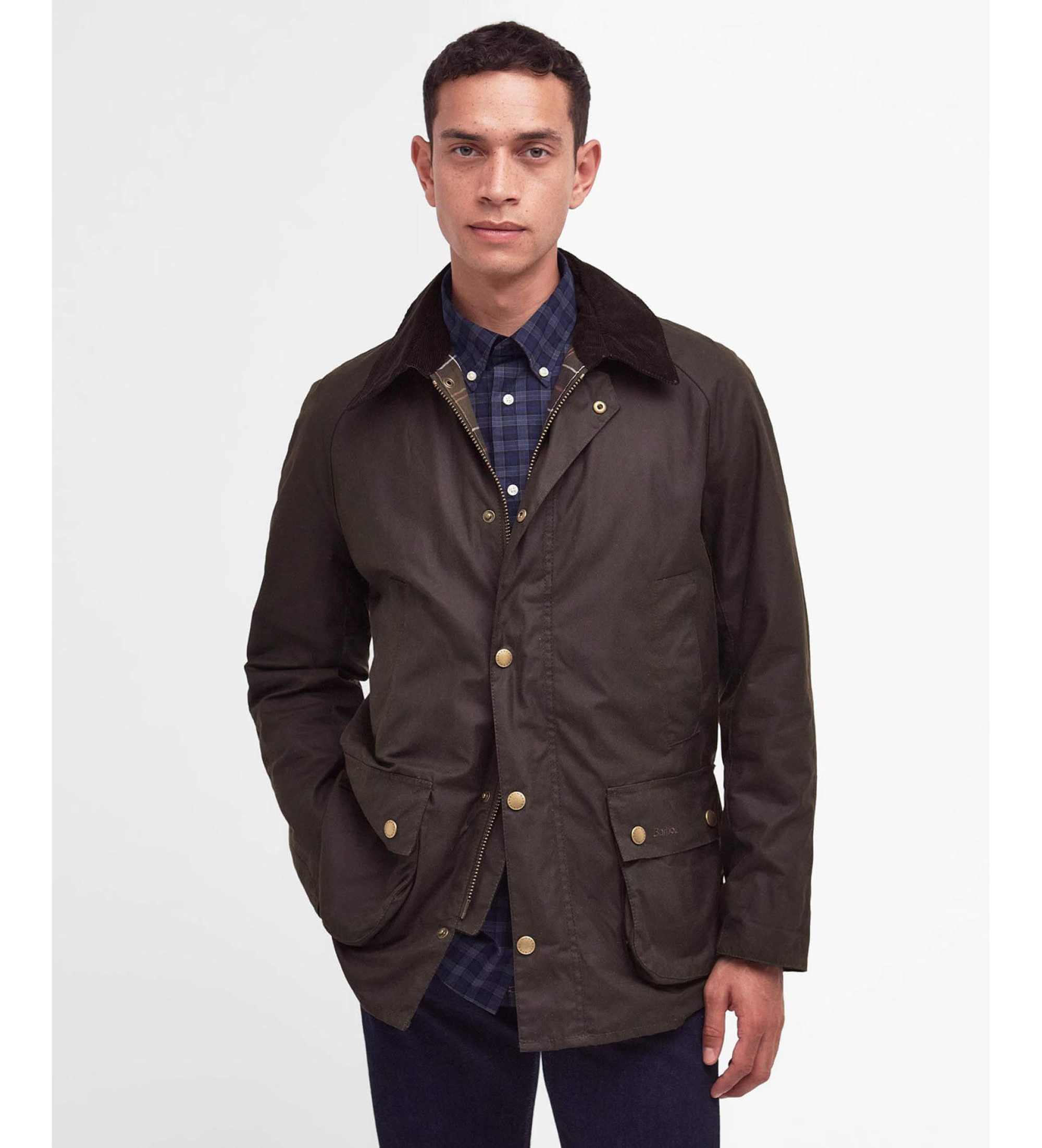 Barbour für Herren. MWX0339 Ashby Waxed Jacket braun (XL), Lässig, Polyester