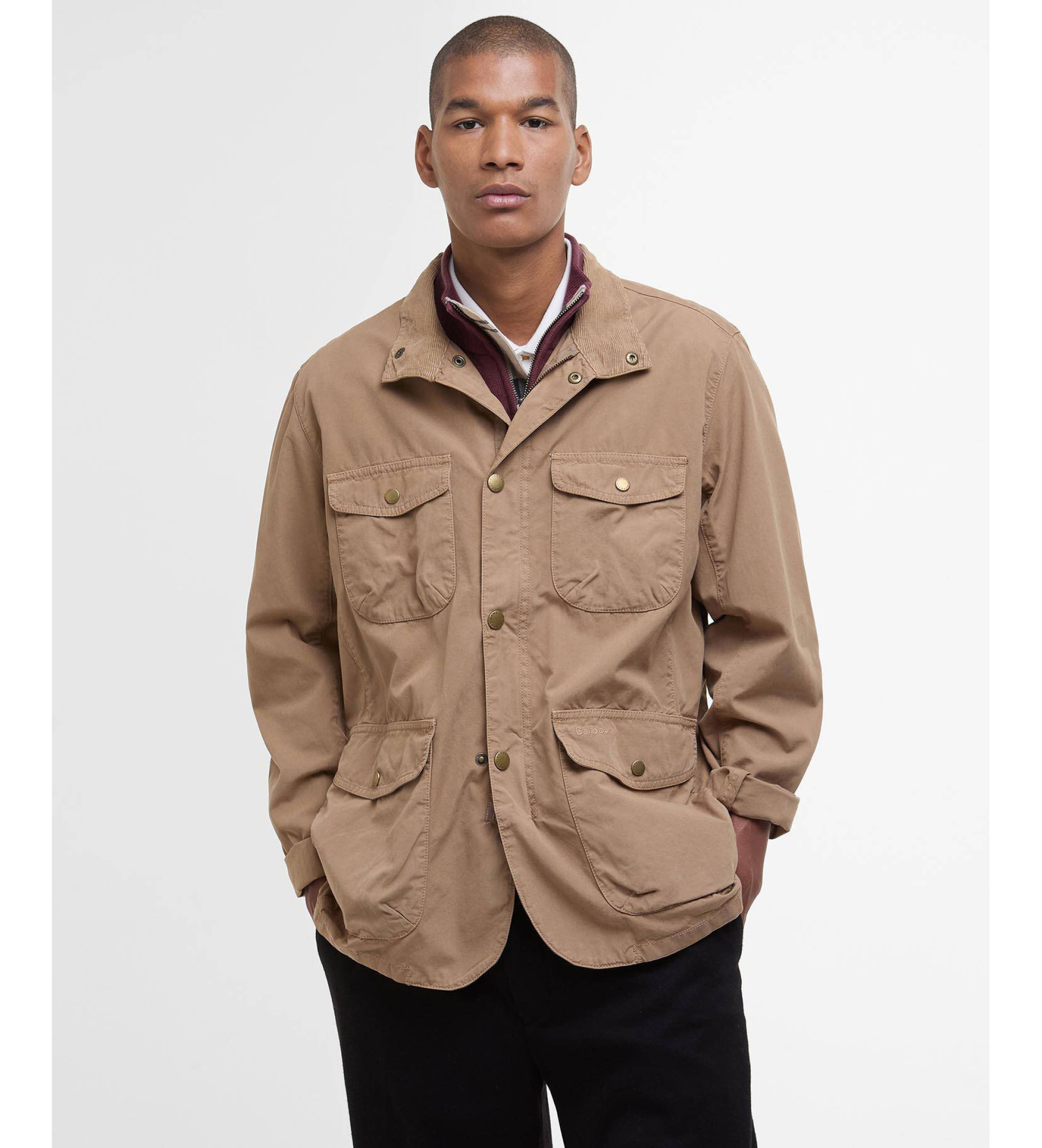 Barbour für Herren. MCA1039 Ogston braune Jacke (M), Lässig, Baumwolle