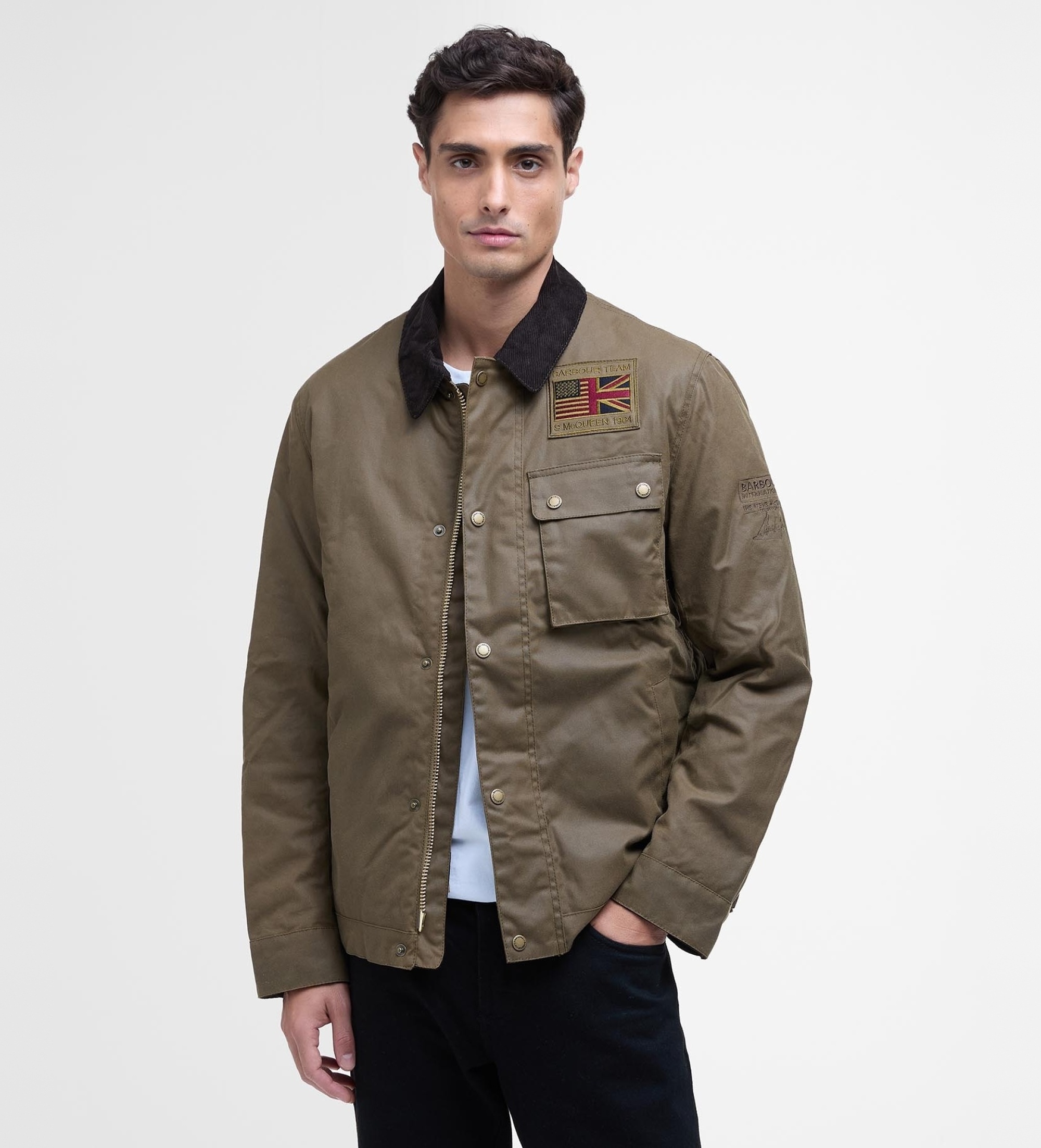 Barbour für Herren. MWX1853 Braune Workers Wax Jacke (XXL), Beige, Lässig, Baumwolle