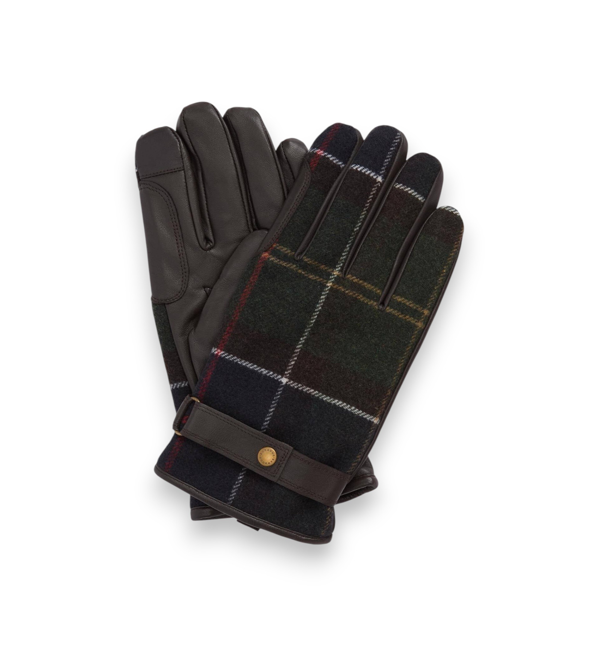 Barbourvoor mannen. MGL0051 Newbrough Tartan Classic multicolor handschoenen (L), Casual, Veelkleurig, Wol