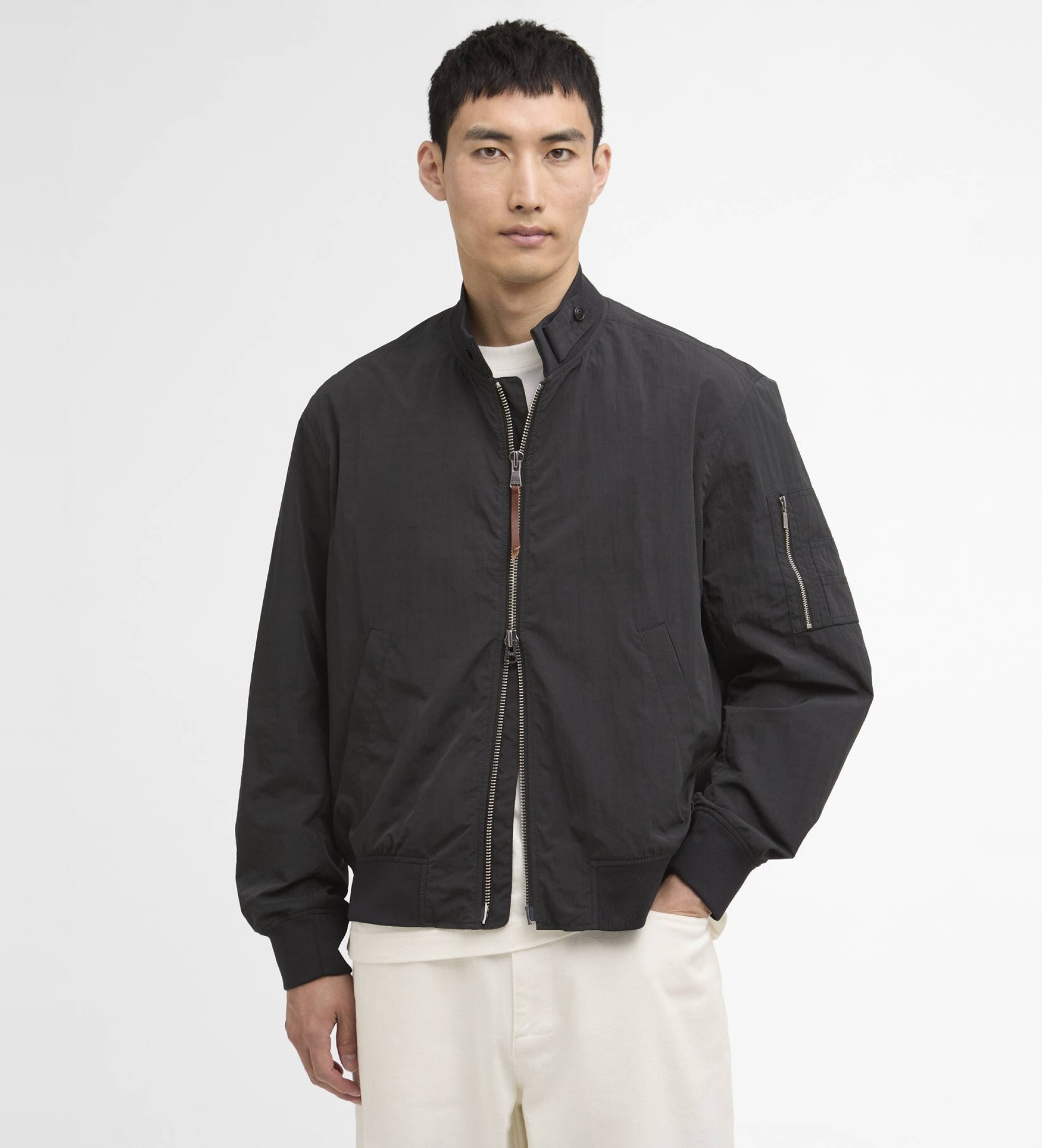 Barbour international für Herren. MCA1103 Fenton Jacke schwarz (M), Lässig, Polyamid