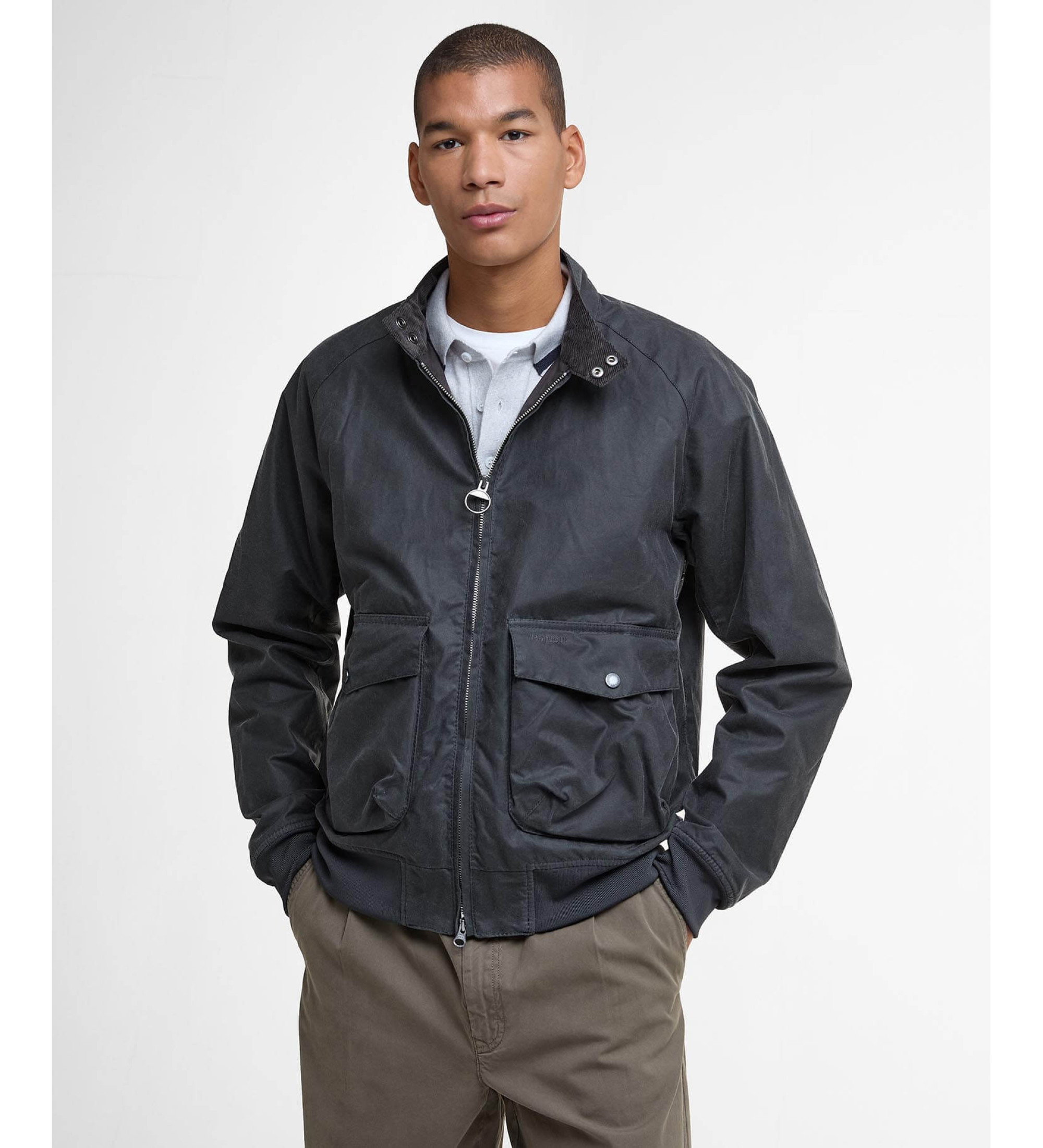 Barbour für Herren. MWX2485 Royston Modern Jacke grau (XXL), Lässig, Polyester