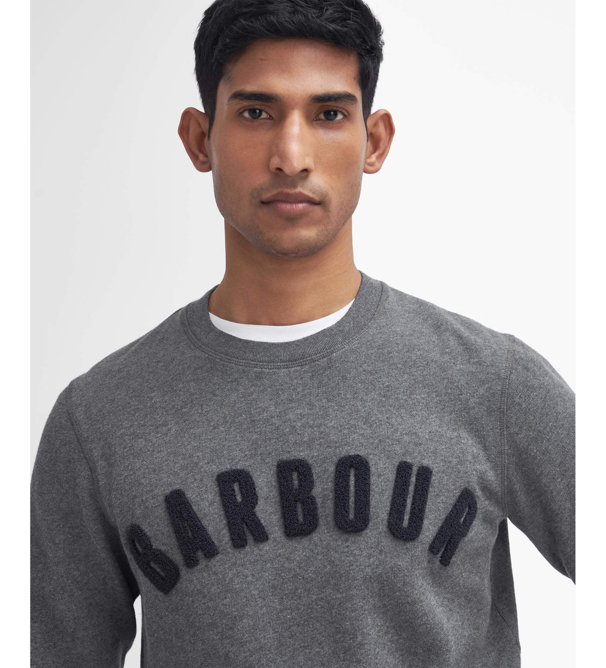 Barbour für Herren. MOL0101 Sweatshirt mit grauem Prep-Logo (M), Lässig, Baumwolle