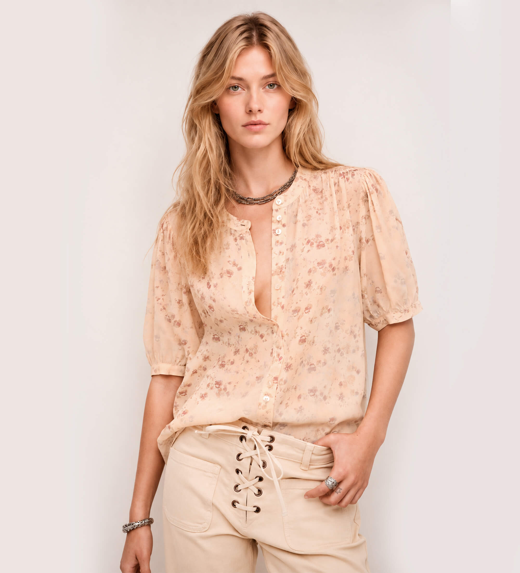 BA&SH für Damen. 1E26NOVE Bluse Novella orange (XS), Lässig, Viskose, Kurzarm