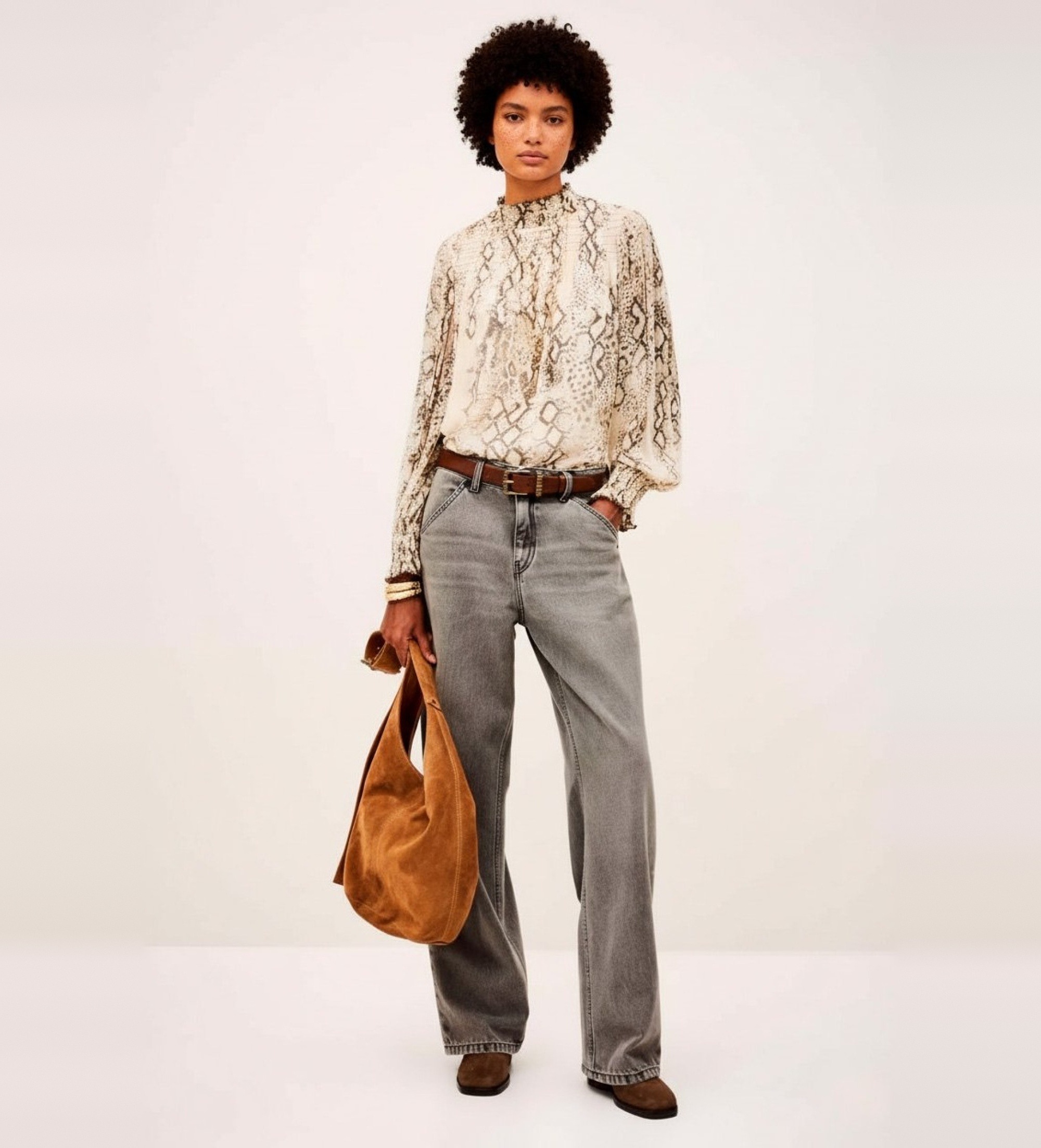 BA&SH für Damen. 1H25SHAM Shamy beige Bluse (38), Lässig, Viskose