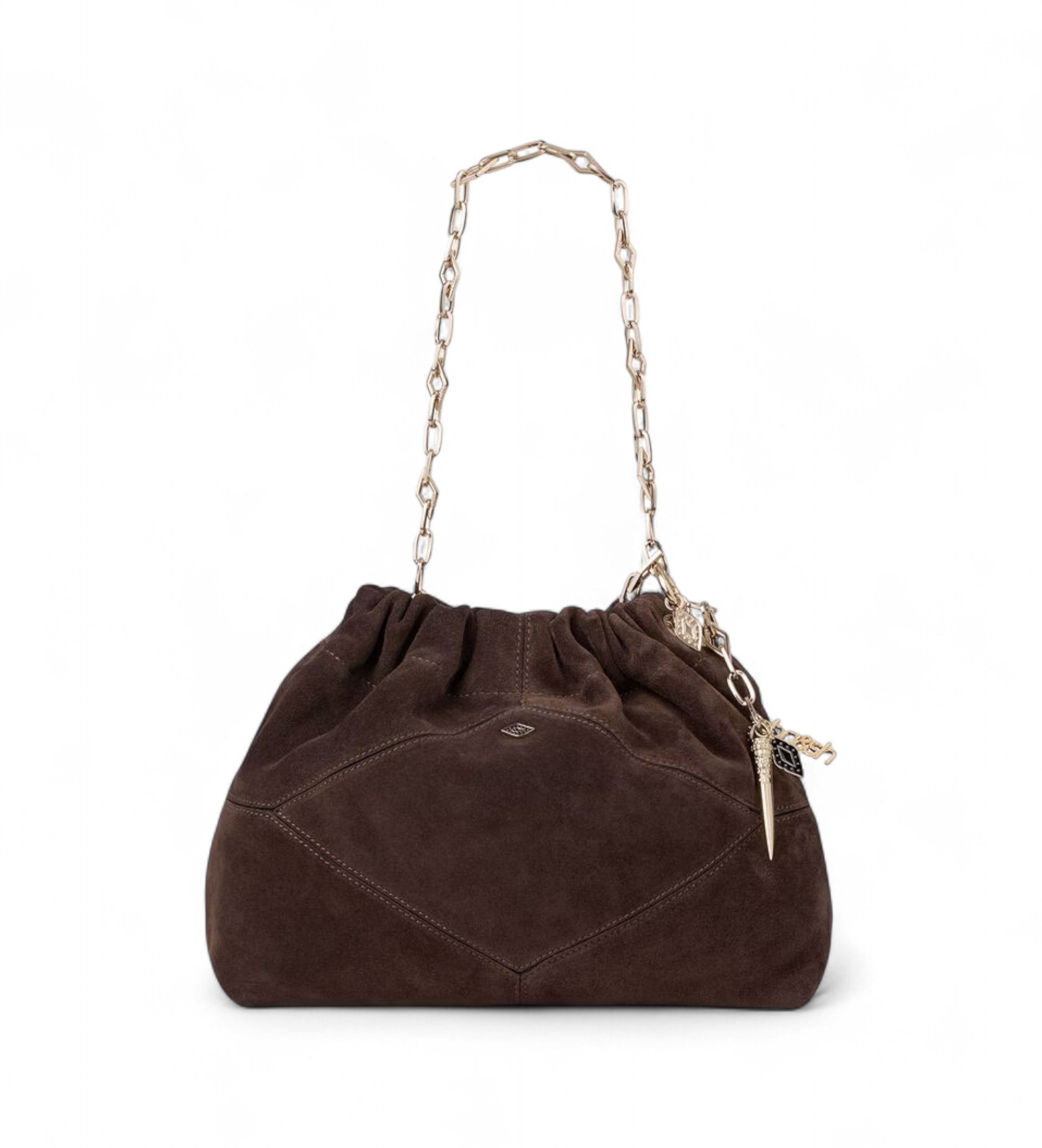 BA&SH für Damen. 2H25MJTS June Schokolade Ledertasche (OSFA), Braun, Lässig