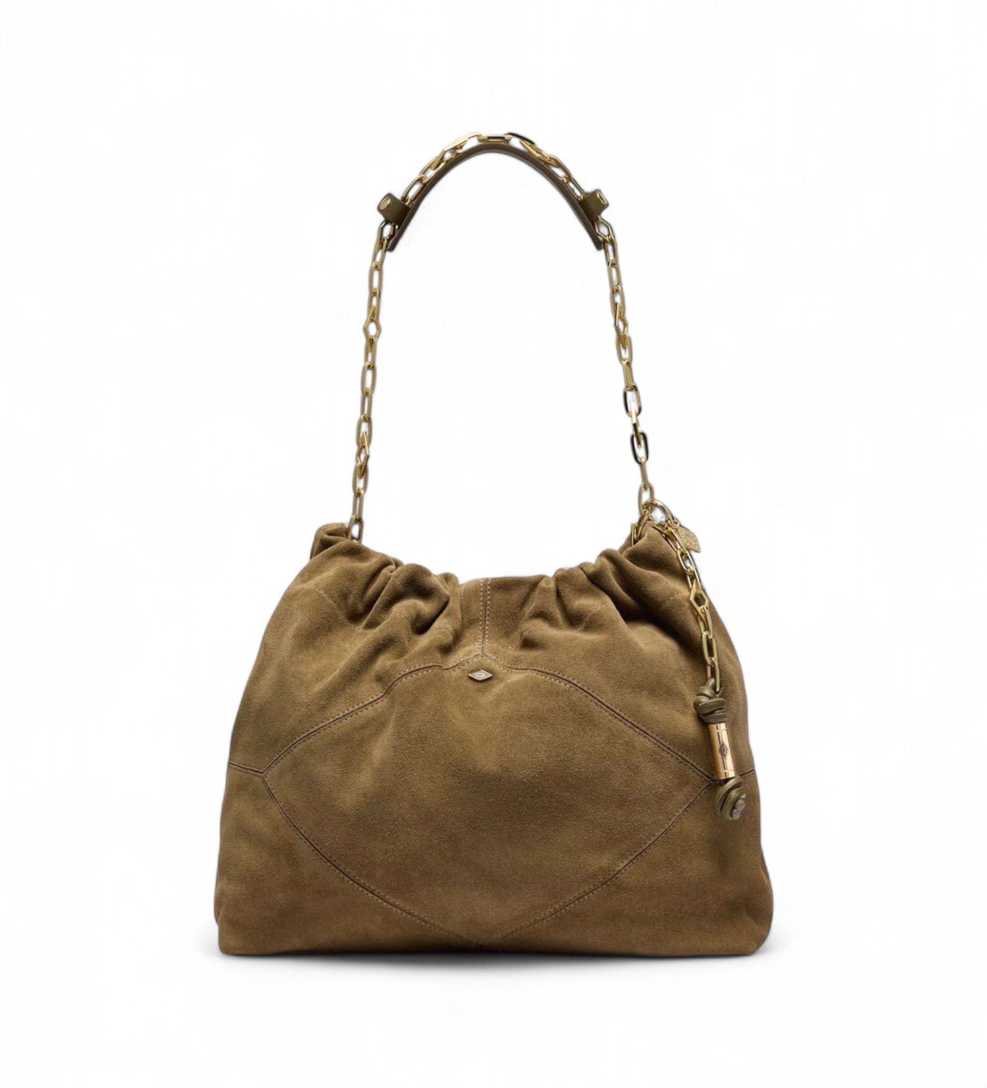 BA&SH für Damen. 2H24CFMS Ledertasche June khaki (OSFA), Lässig, Grün