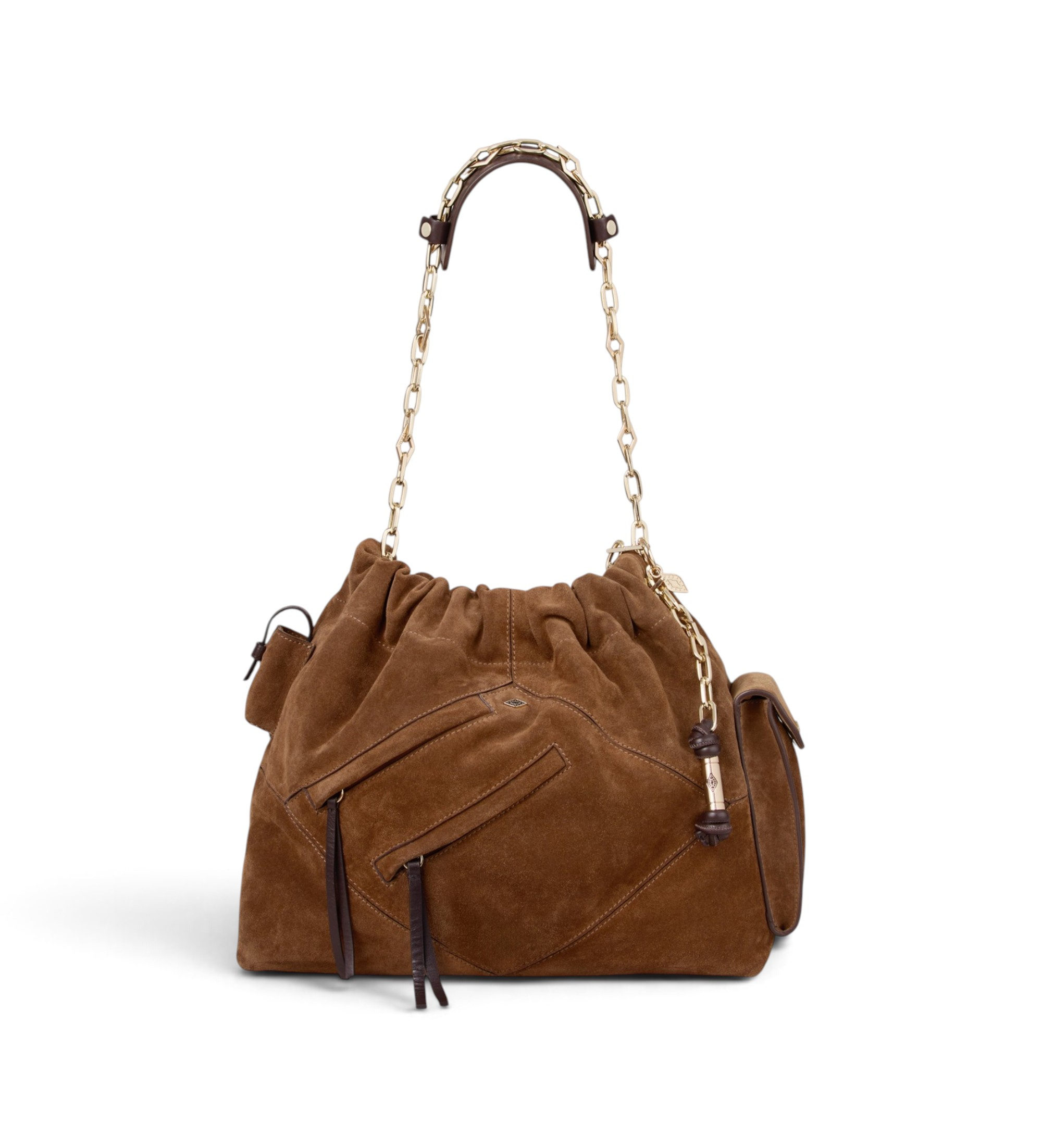 BA&SH für Damen. 2H26CFMP Braune Tote-Bag aus Wildleder June (OSFA), Lässig