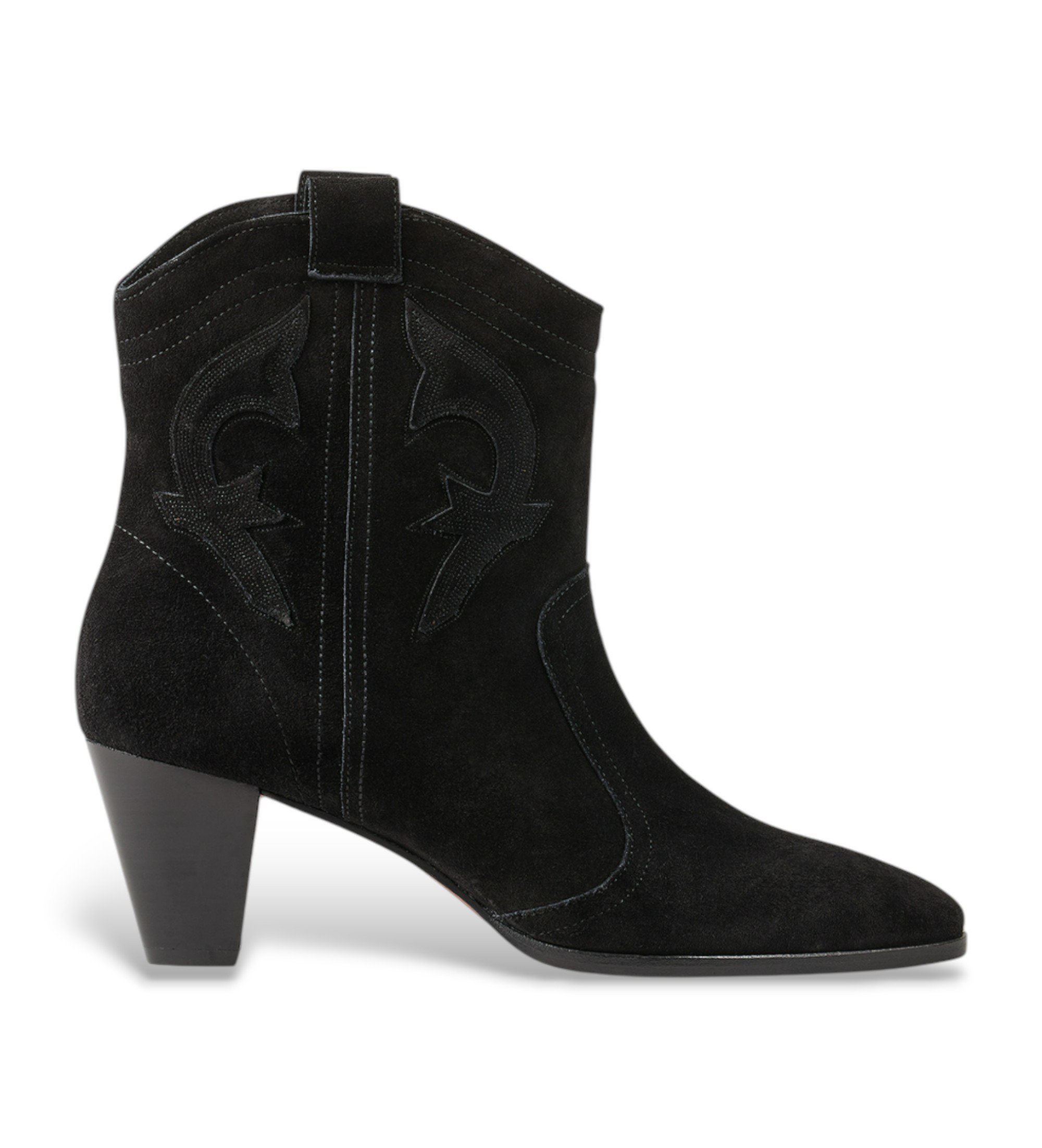 BA&SH für Damen. 2E25NCAS Neue Casey Lederstiefeletten schwarz (37), 3 bis 5 cm, Keine, Lässig