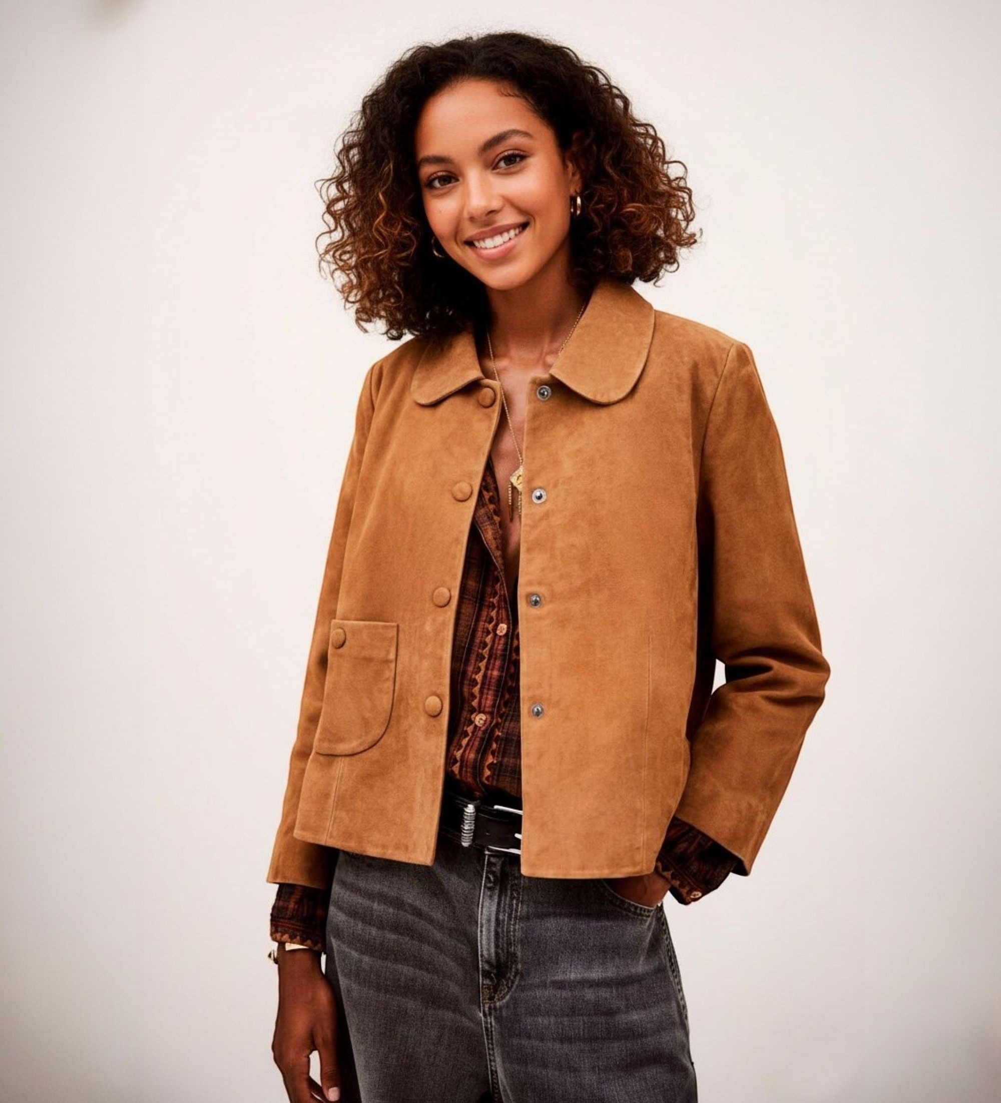 BA&SH für Damen. 1H24MILA Jacke Milas braun (40), Lässig, Leder