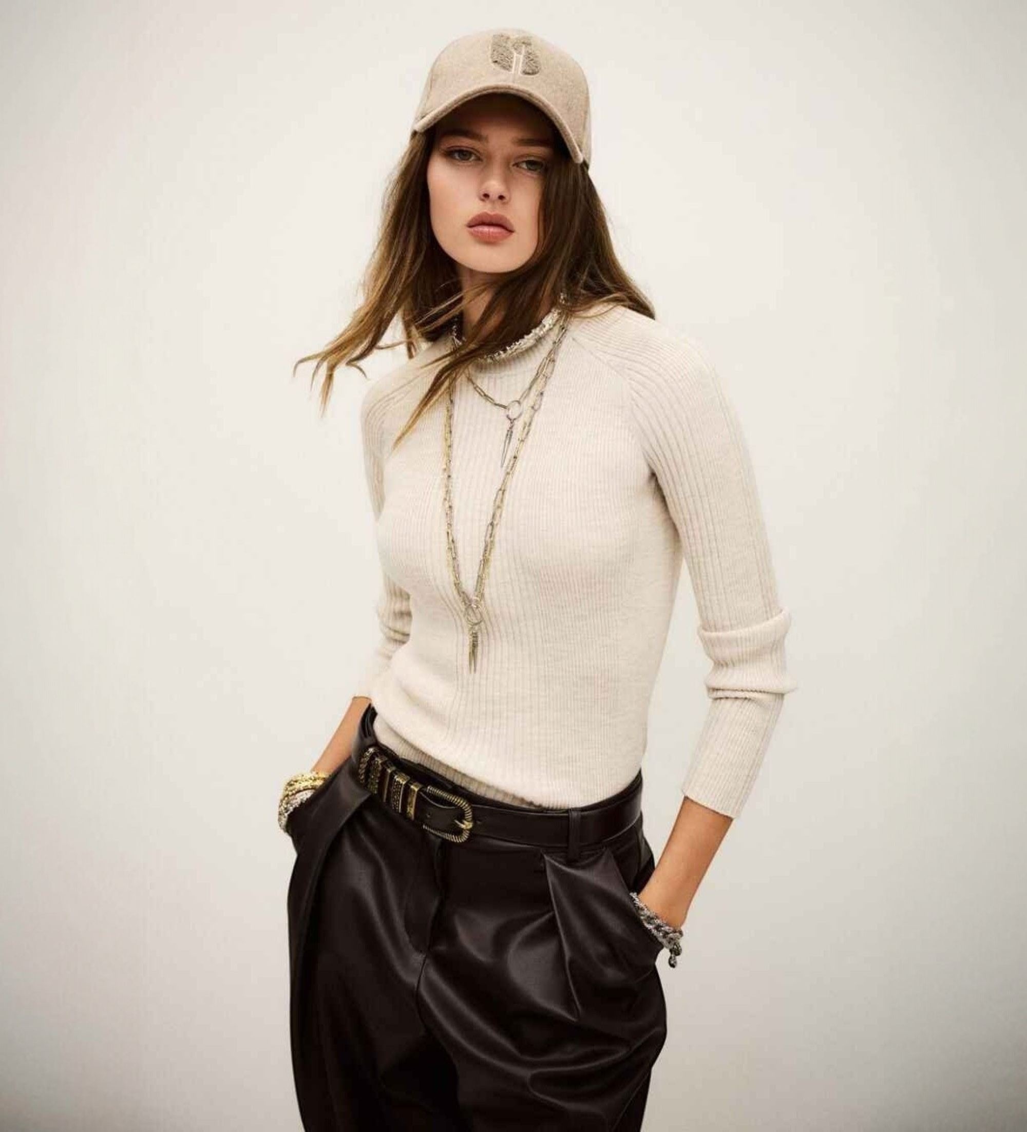 BA&SH für Damen. 1H25BANN Banni Pullover beige (34), Lässig, Wolle, Langarm