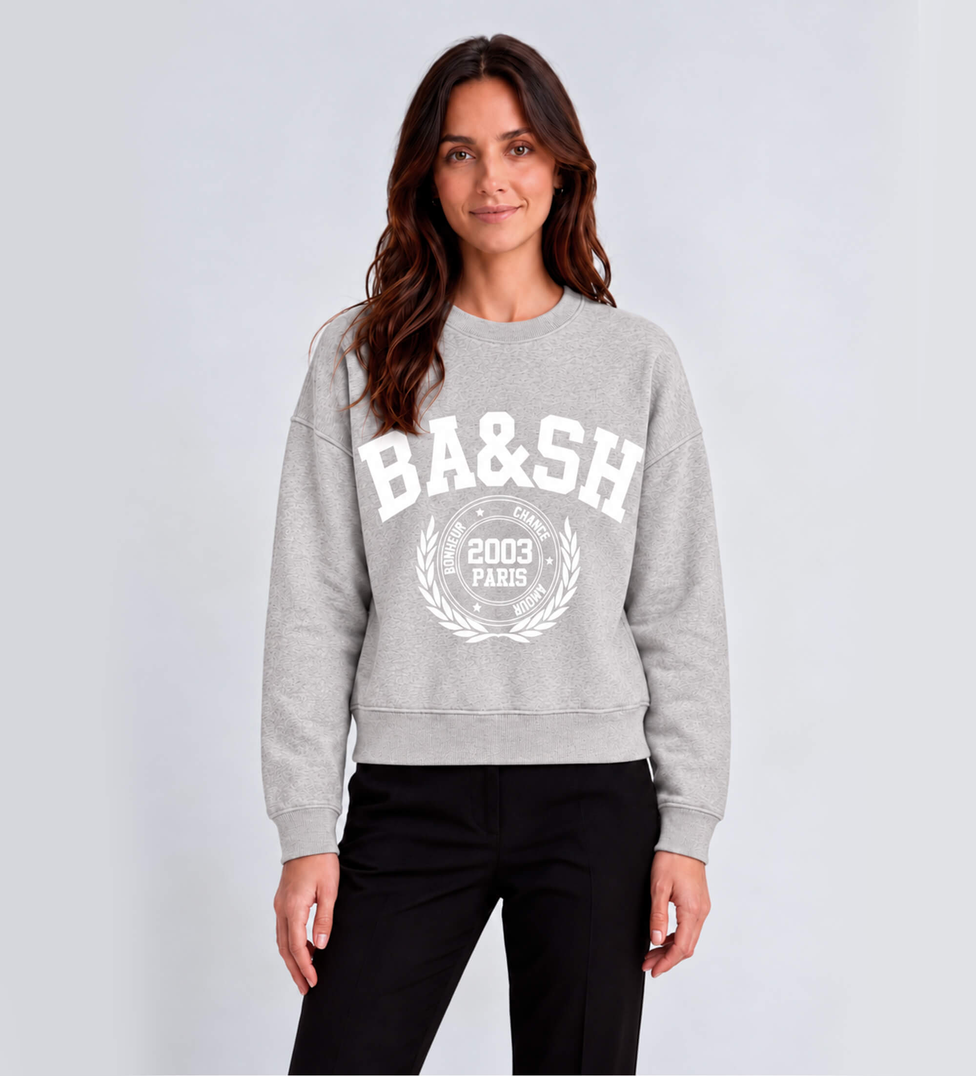 BA&SH für Damen. 1H26BENJ Graues Benjamin-Sweatshirt (36), Lässig, Baumwolle