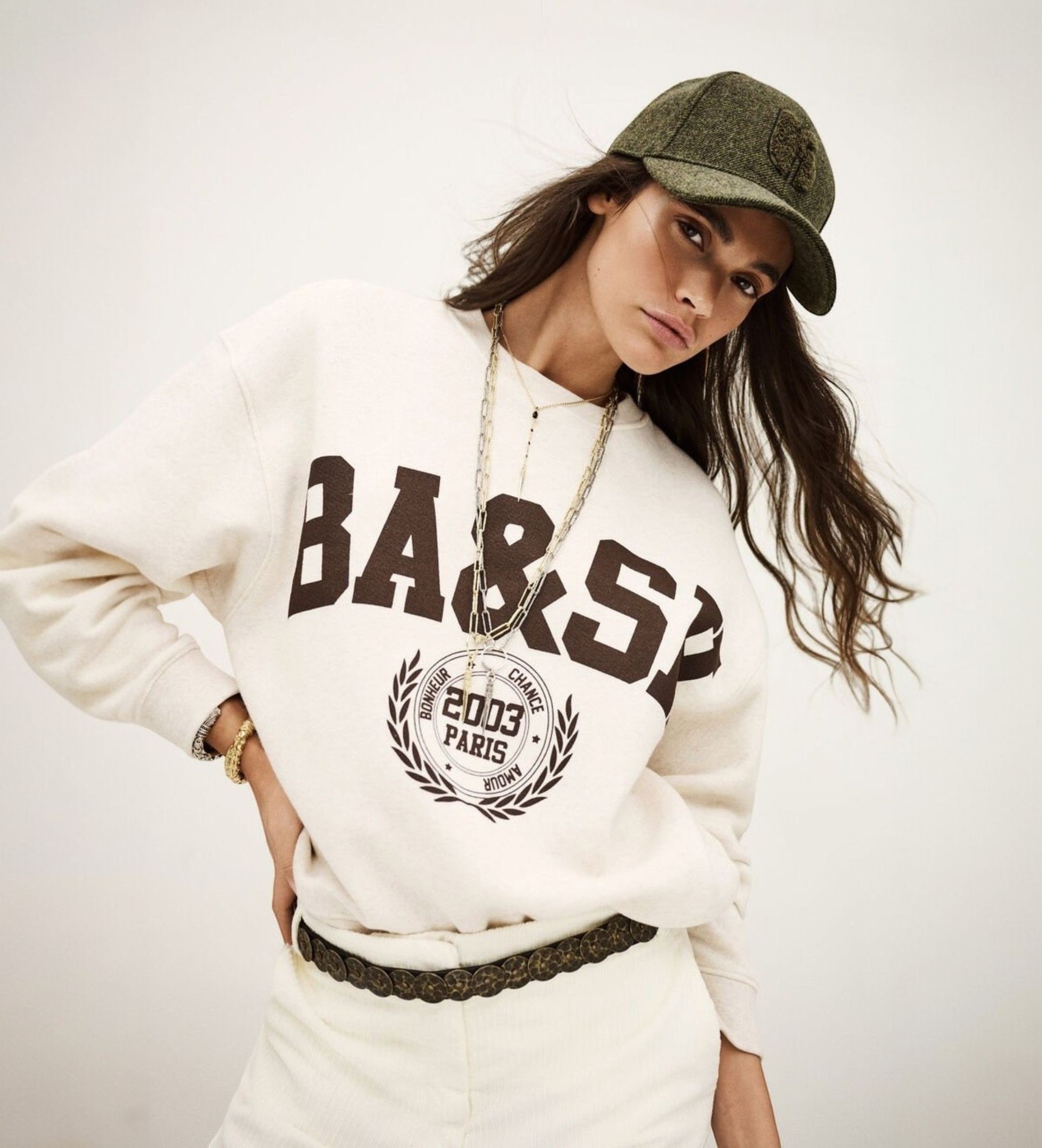 BA&SH für Damen. 1H25FENJ Fenja beige Sweatshirt (38), Lässig, Baumwolle