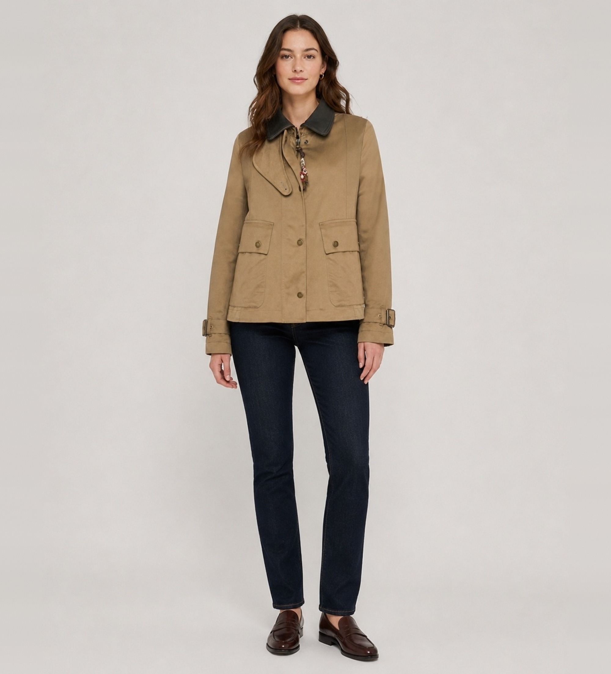 Bazar Deluxevoor vrouwen. S1210 Beige Lisa jasje (42), Casual, Wol