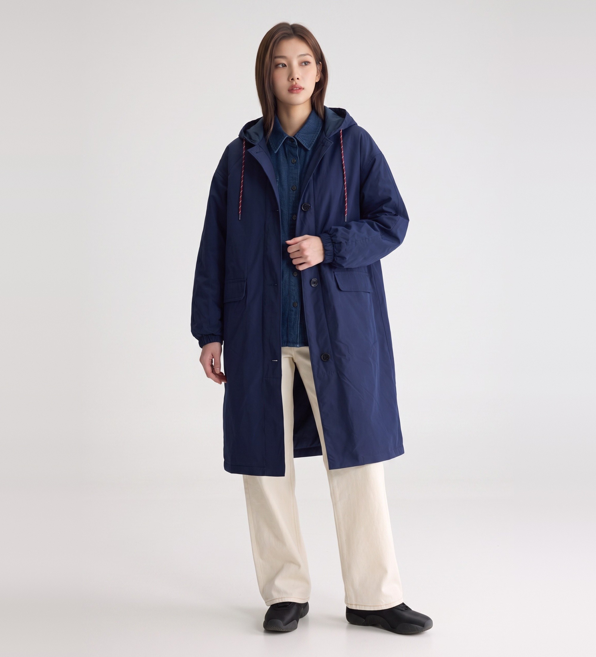 Bellerose für Damen. BW262507 P1915 Mantel Hearty marineblau (XXS/XS), Lässig, Polyester