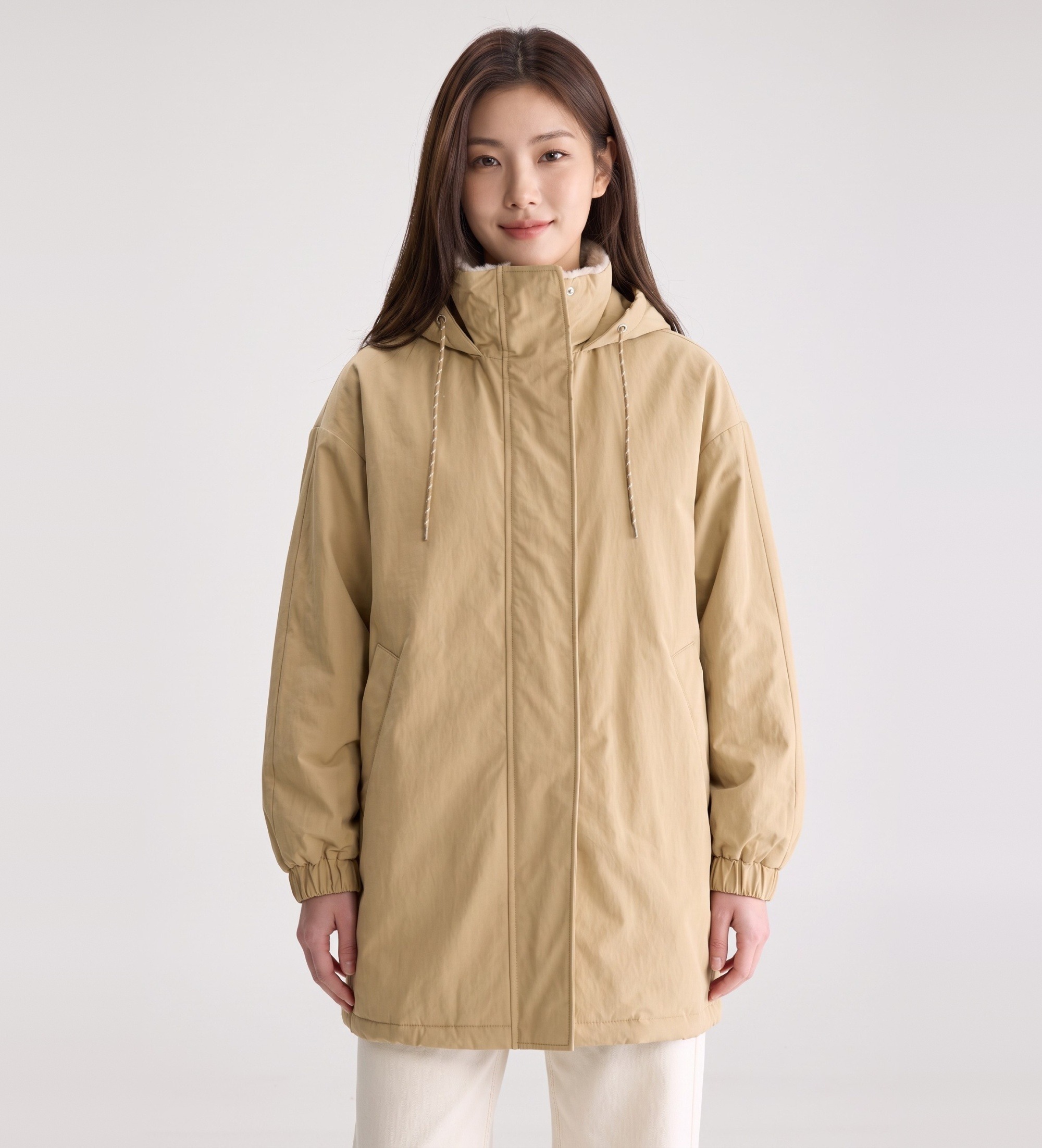 Bellerose für Damen. BW262518 P1722 Mantel Jade62 beige (XS), Lässig, Baumwolle