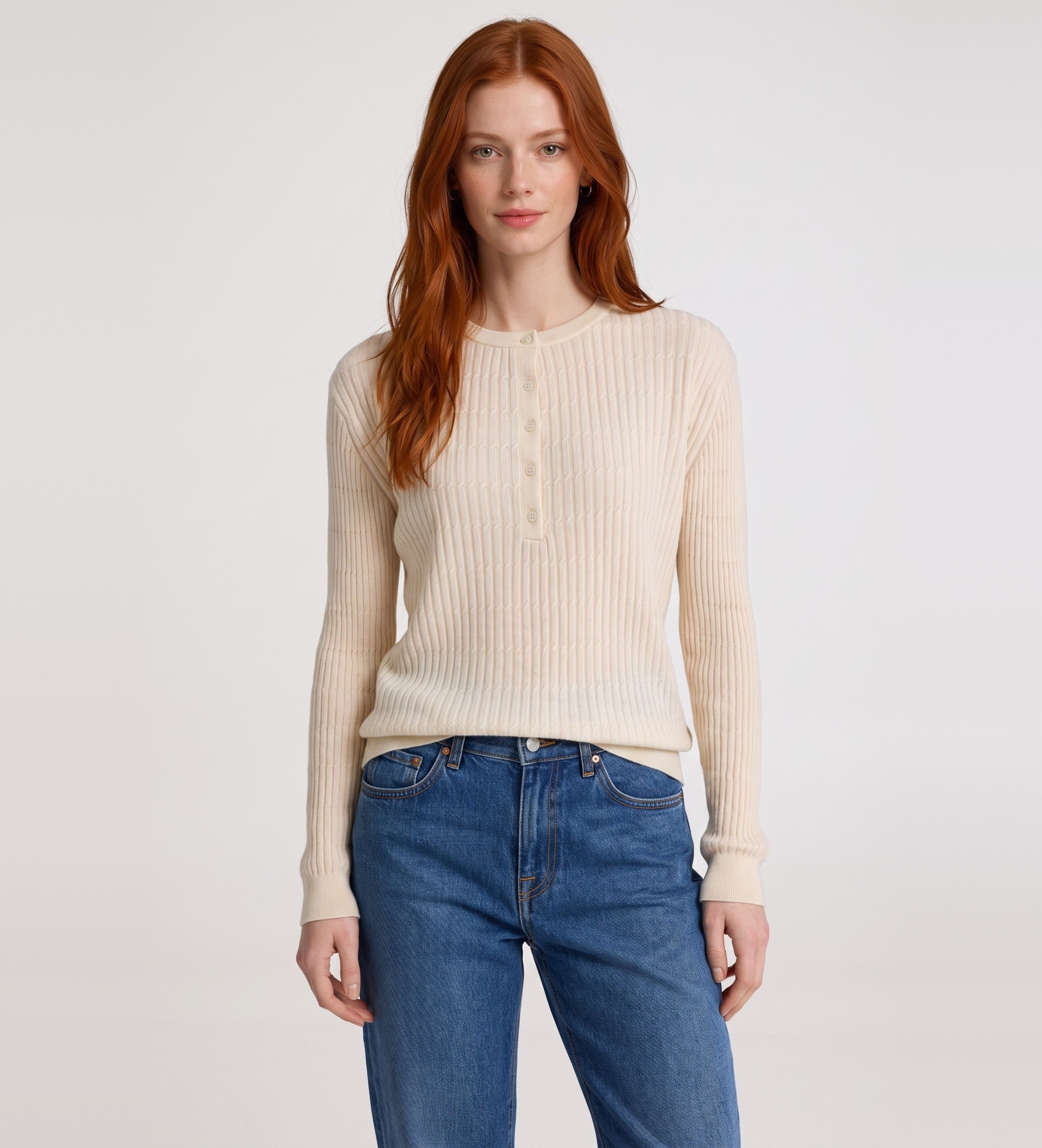 Bellerose für Damen. BW262927 K1714U Jersey Aryro beige (S), Lässig, Wolle, Langarm