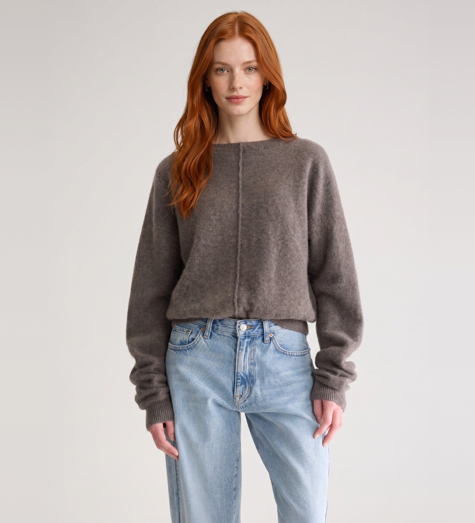 Bellerose für Damen. BW262942 K1791U Jersey Derny62 braun (M), Lässig, Synthetisch, Wolle, Langarm