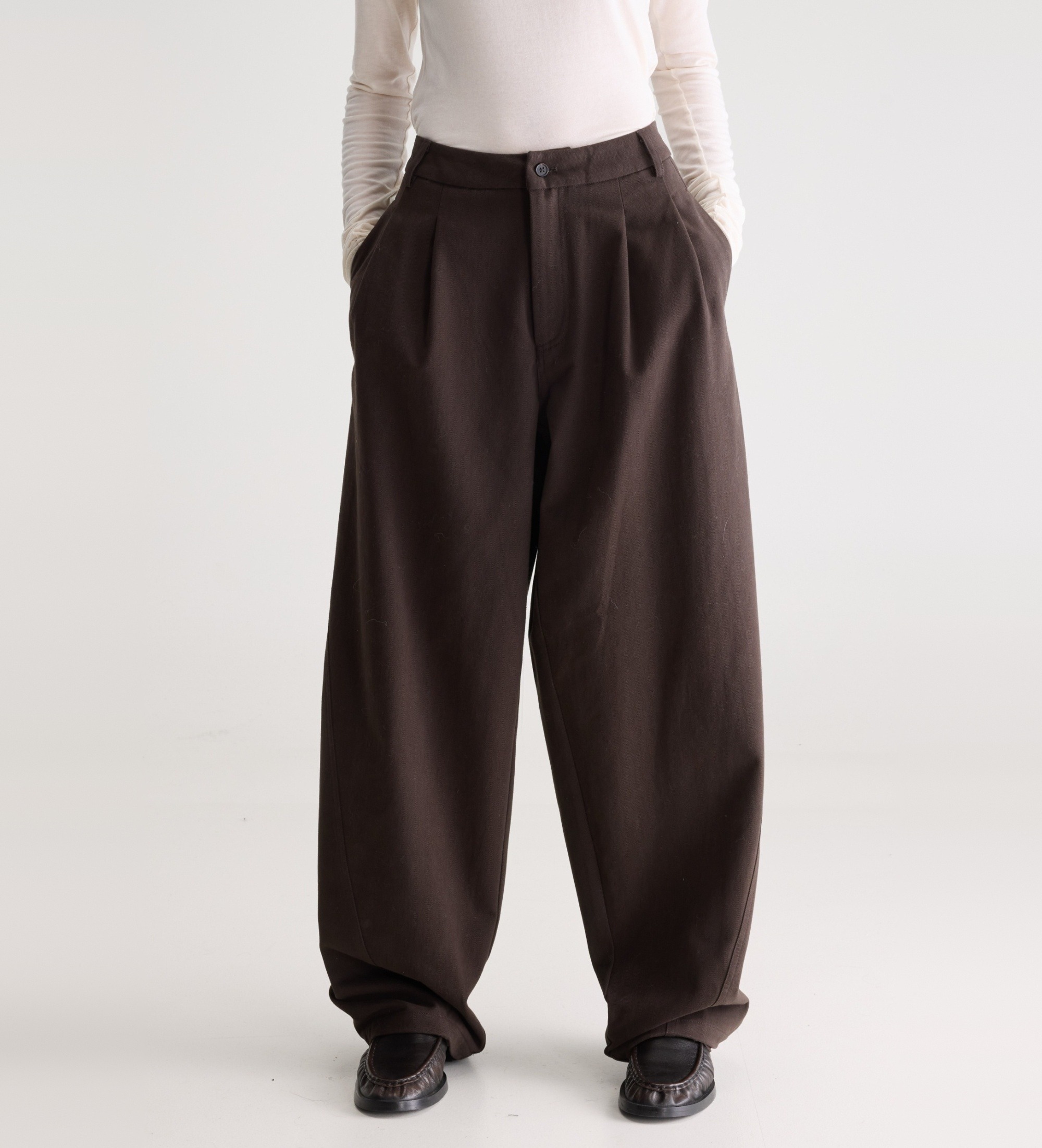 Bellerose für Damen. BW262121 P1958 Hose Jimi62 dunkelbraun (36), Lässig, Baumwolle