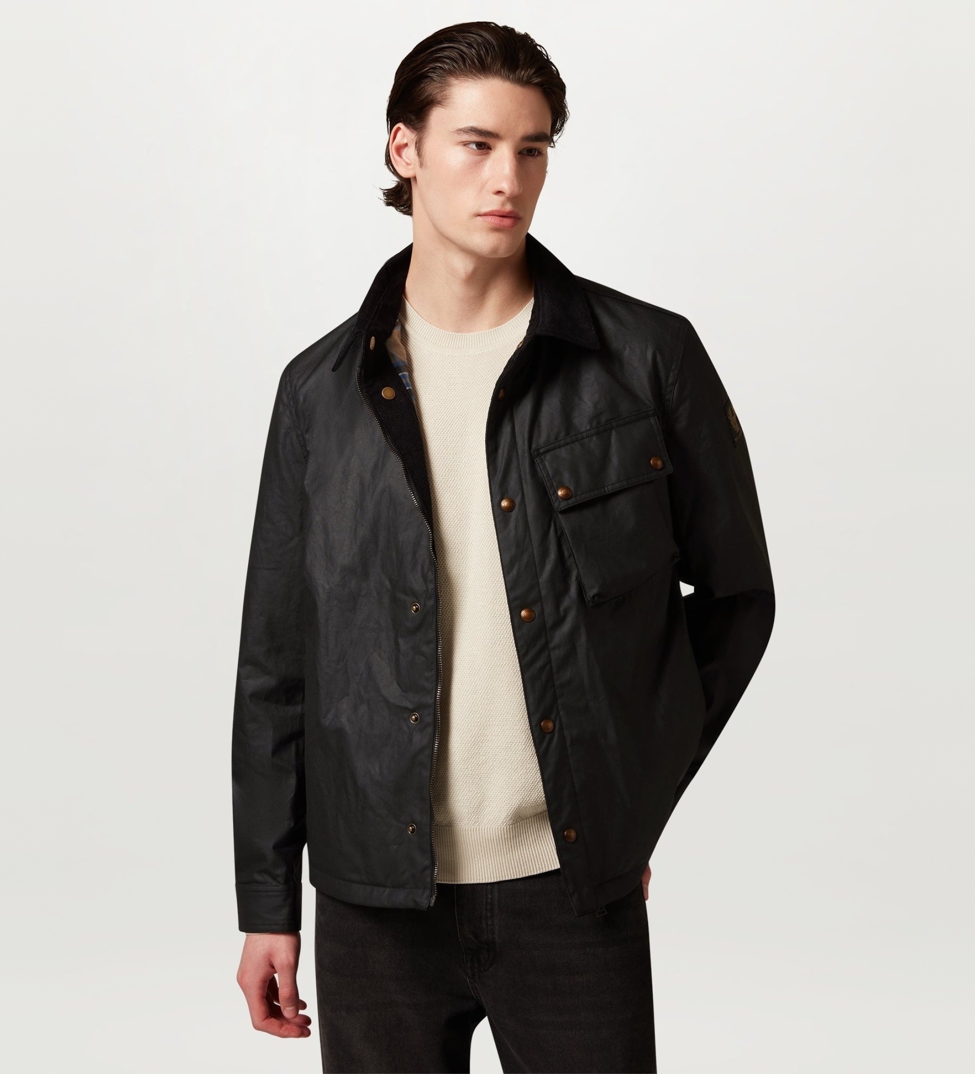 Belstaff für Herren. 105804 Cazadora Ground schwarz (S), Lässig, Baumwolle