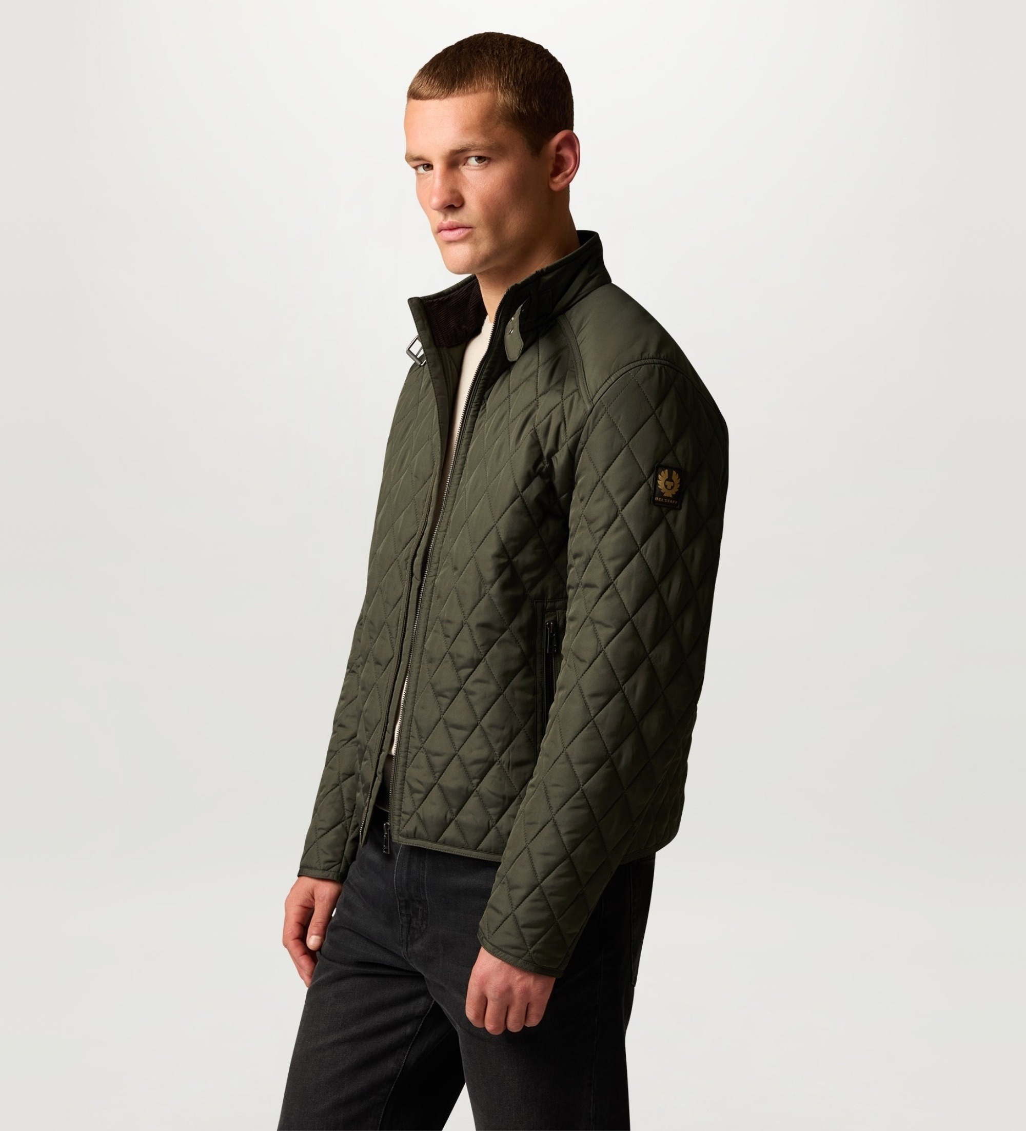 Belstaff für Herren. 106442 Olivgrüne Pembroke-Jacke (L), Lässig, Recyceltes Nylon