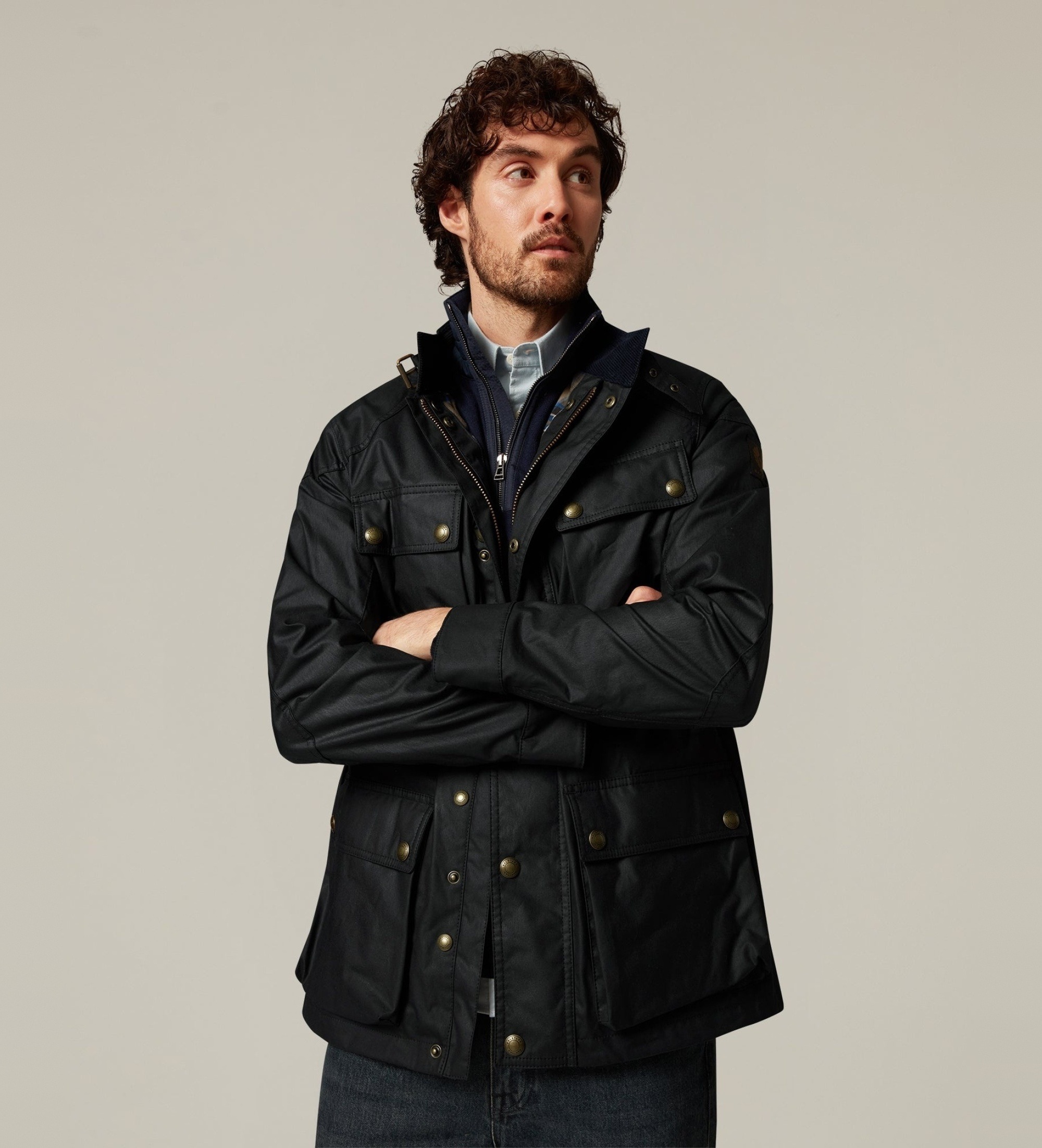 Belstaff für Herren. 105300 Fieldmaster Jacke marineblau (48), Lässig, Baumwolle