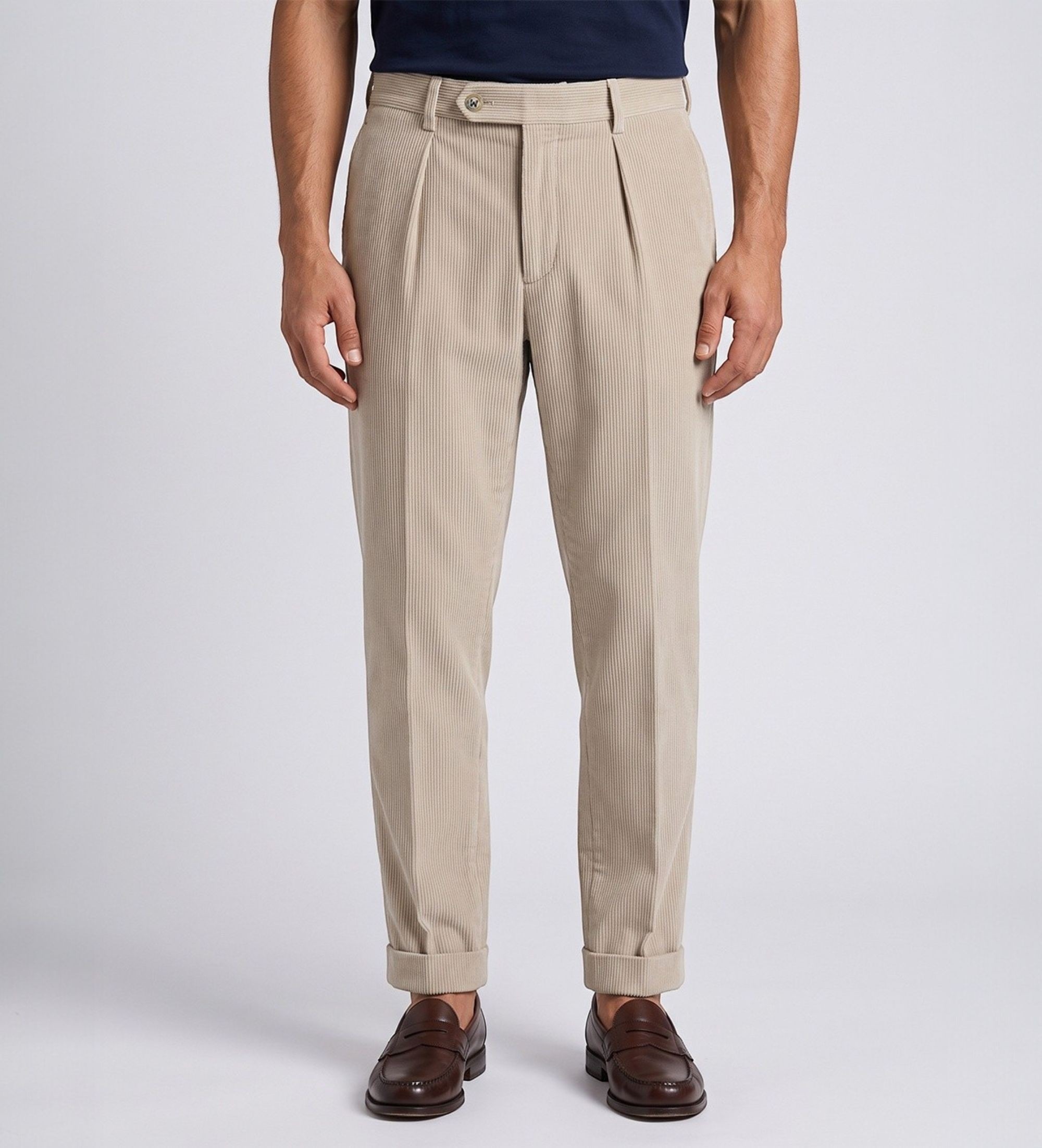 Berwich für Herren. dv1350x Hose Chiaia beige (54), Lässig, Baumwolle