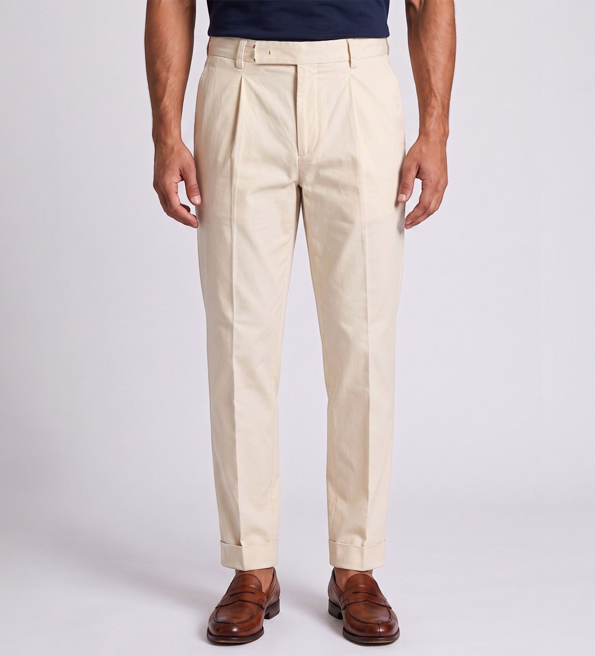 Berwich für Herren. ts0454x Hose Chiold beige (50), Lässig, Baumwolle