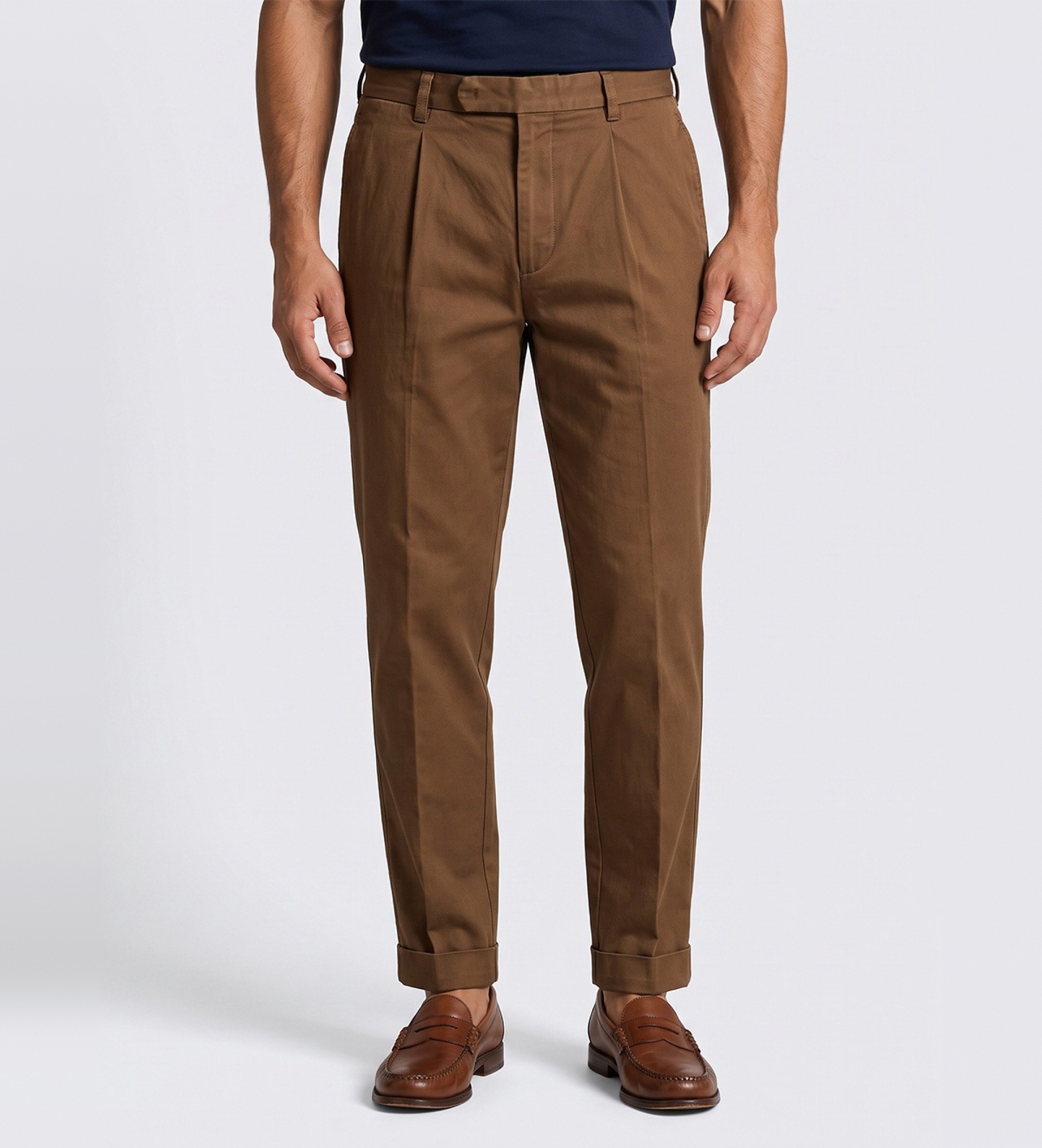 Berwich für Herren. cr0047x Braune Chiold-Hose (52), Lässig, Baumwolle