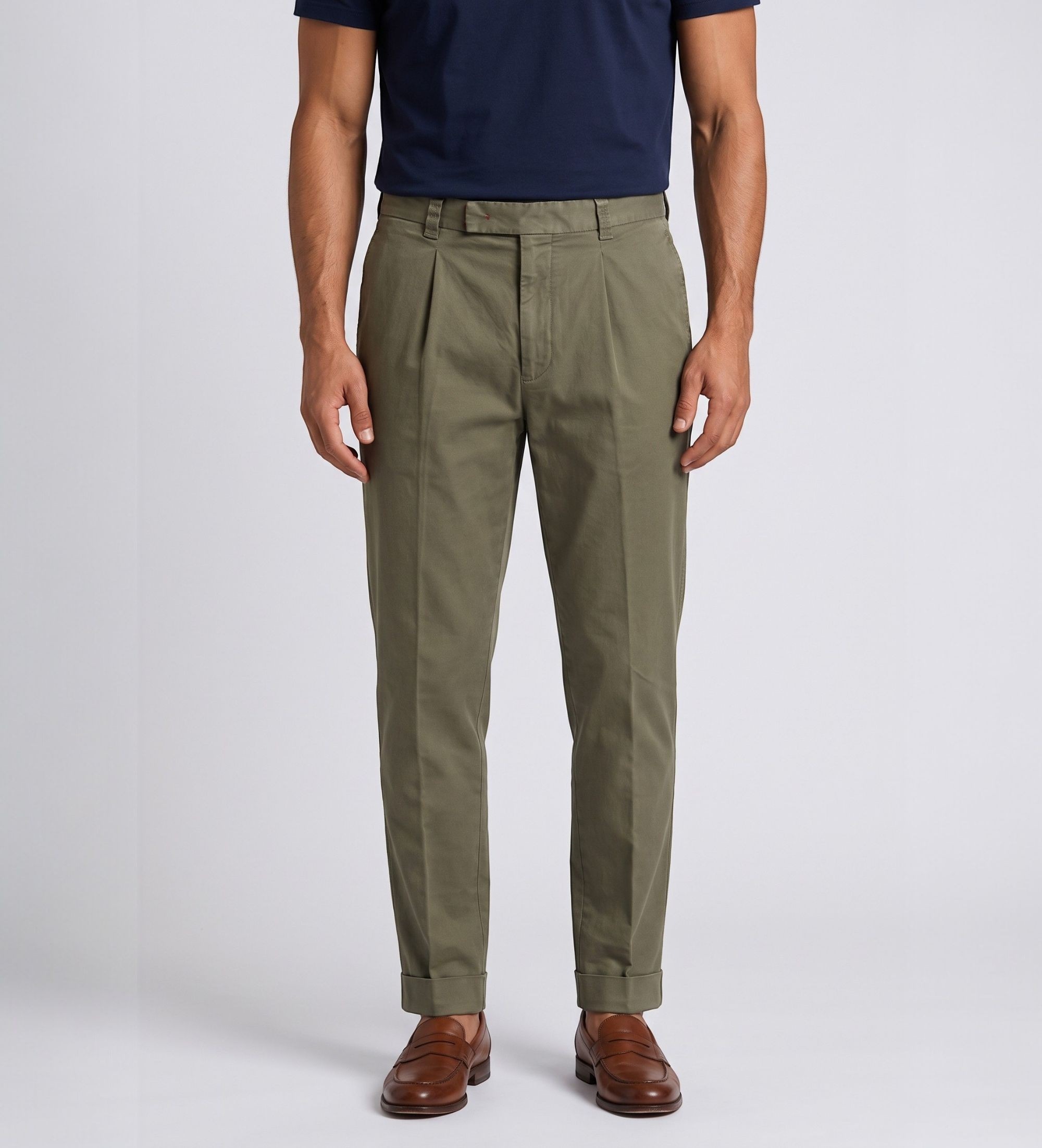 Berwich für Herren. ts0454x Chiold Hose grün (54), Lässig, Baumwolle
