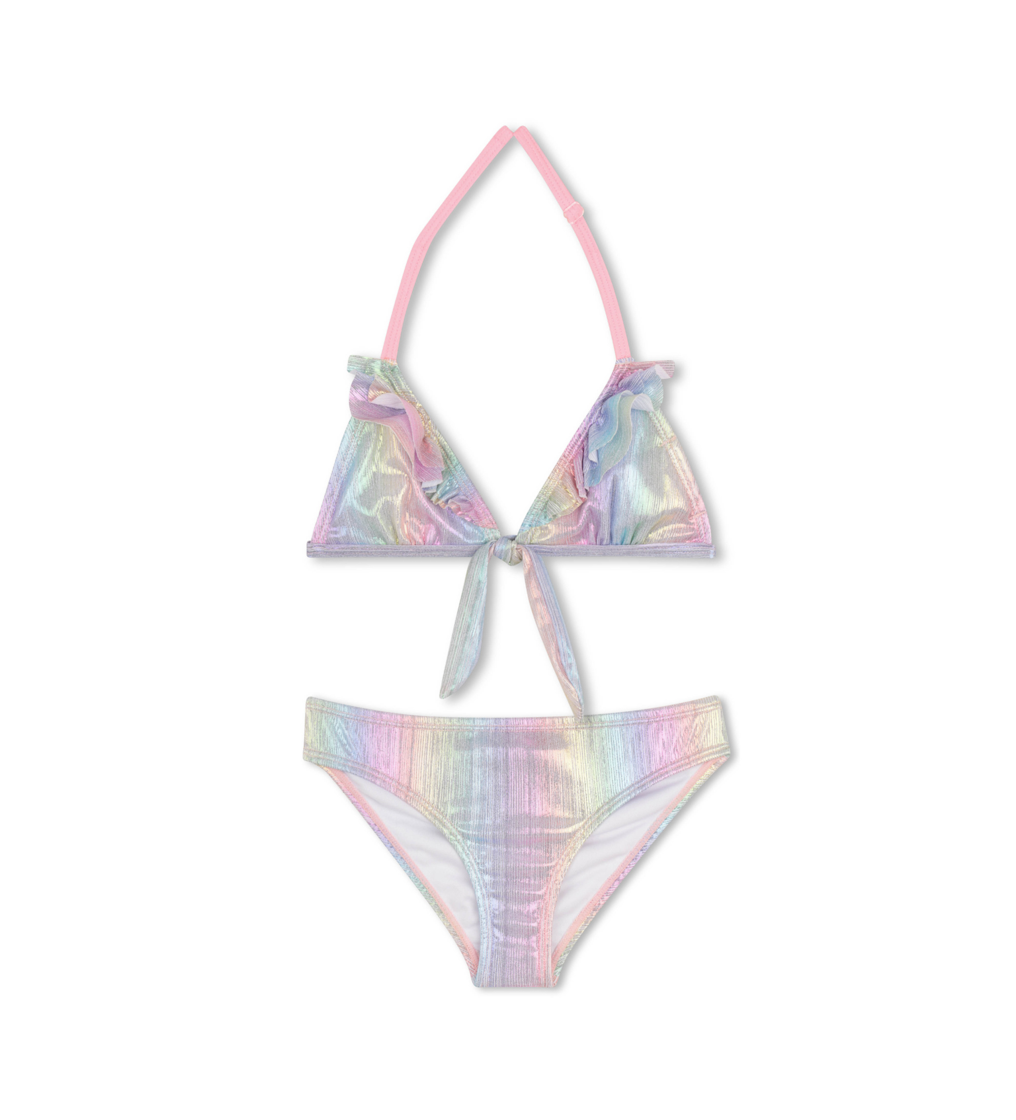 Billieblush für Mädchen. U21974 Mehrfarbiger Glitzer-Bikini (10Y= 138cm), Strandbekleidung, Polyester, Polyamid, Kinderbekleidung