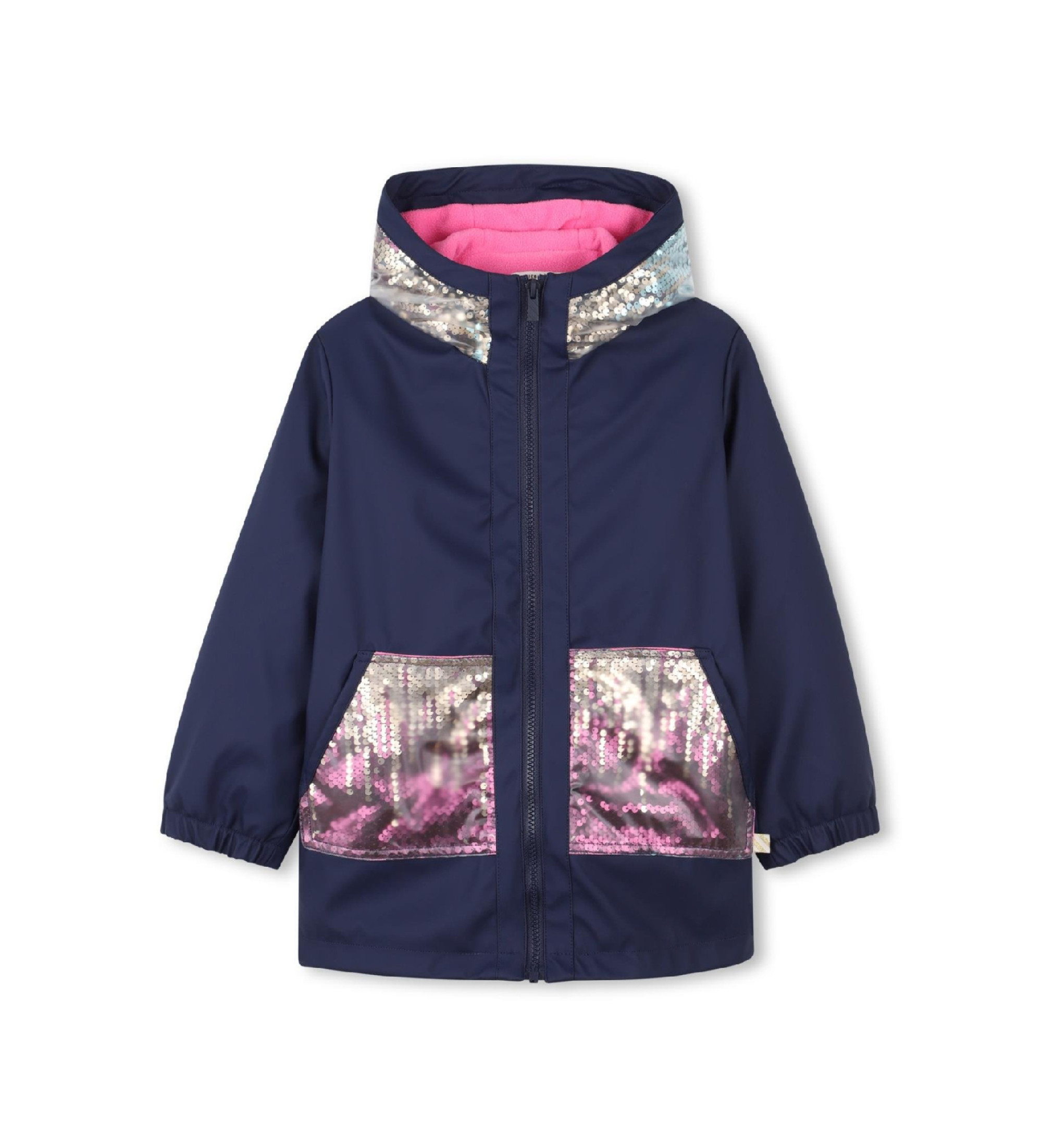 Billieblushvoor meisjes. U21632 Mackintosh effen marine (8Y= 126cm), Casual, Polyester, Marineblauw, kinderkleding