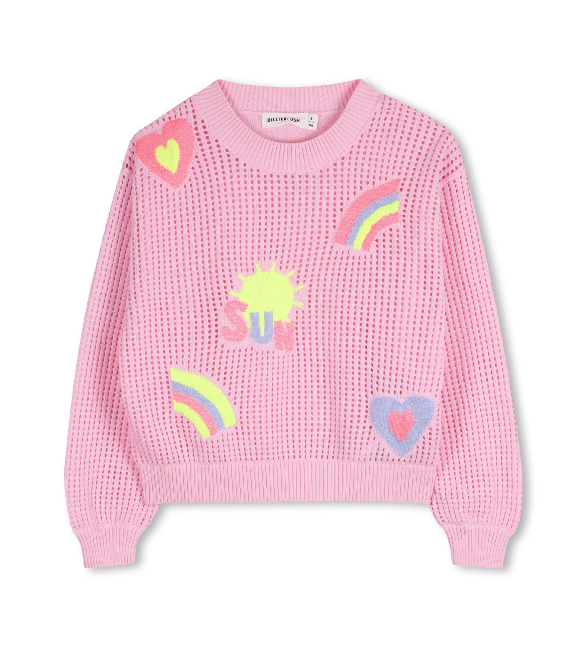 Billieblush für Mädchen. U21976 Rosa Strickpullover (3Y= 94cm), Lässig, Baumwolle, Kinderbekleidung