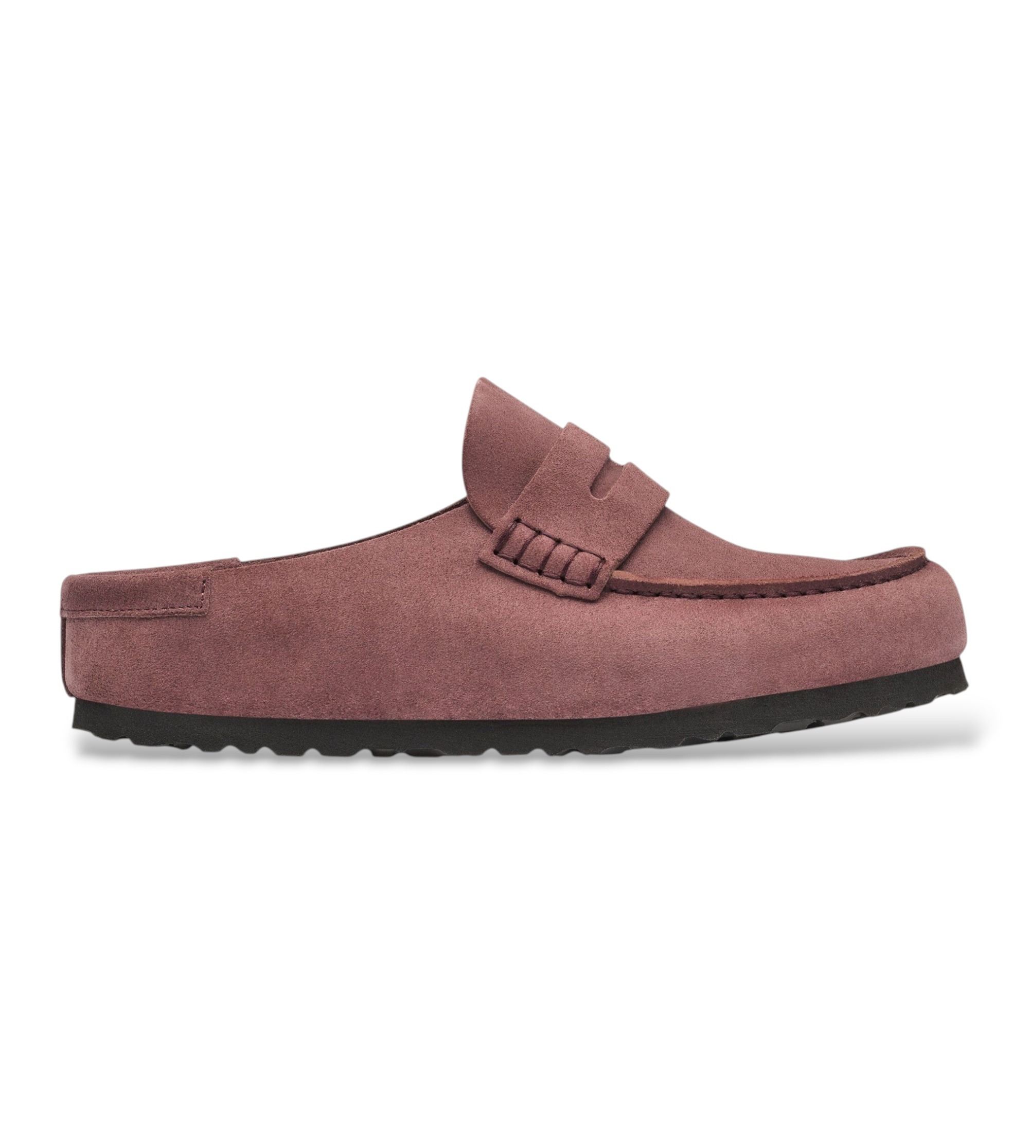 Birkenstock für Damen. 1032804 Leder-Loafer Naples Wrapped (Schmale Passform) rosa (40), Wohnung, Wildleder, Keine, Lässig