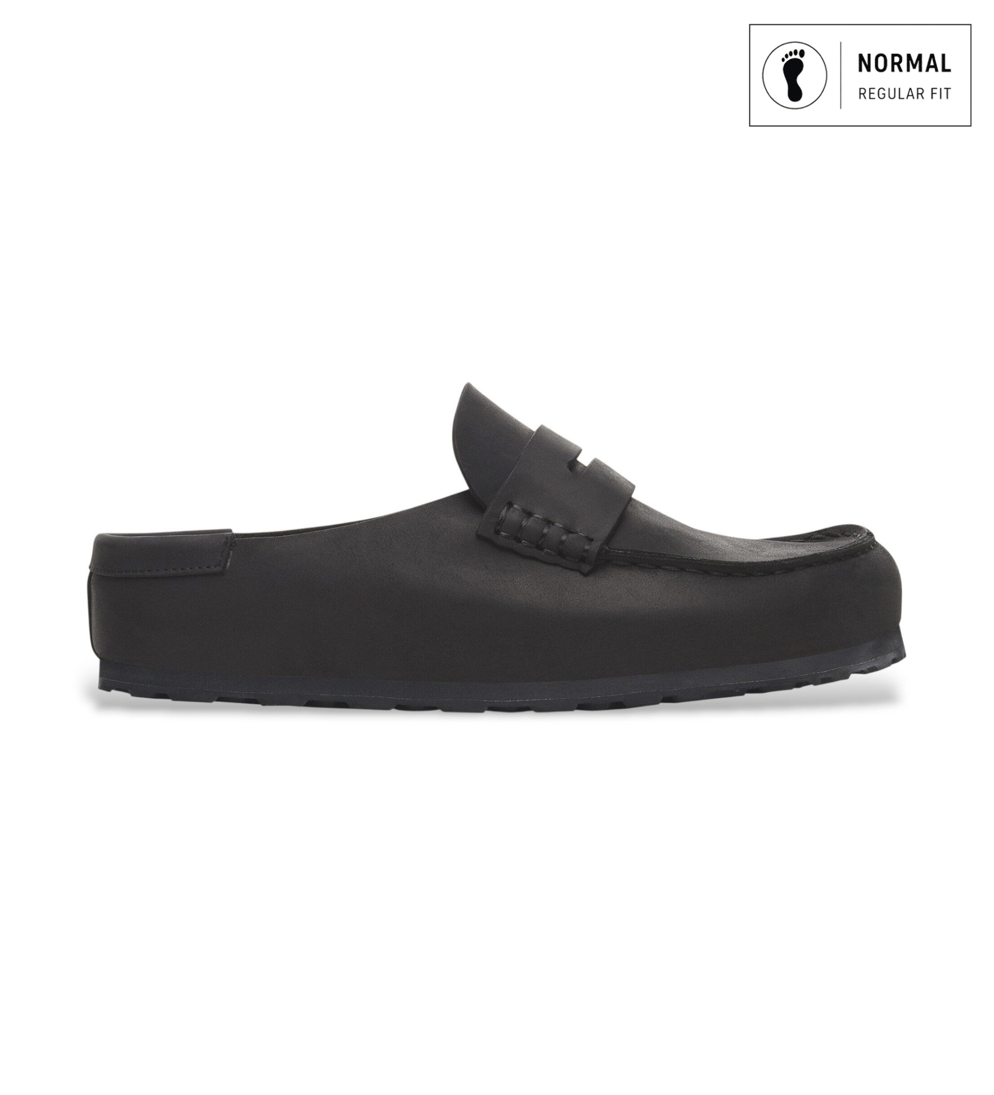 Birkenstock für Herren. 1029711 Leder-Loafer Naples Wrapped (Reguläre Passform) schwarz (42), Wohnung, Keine, Lässig
