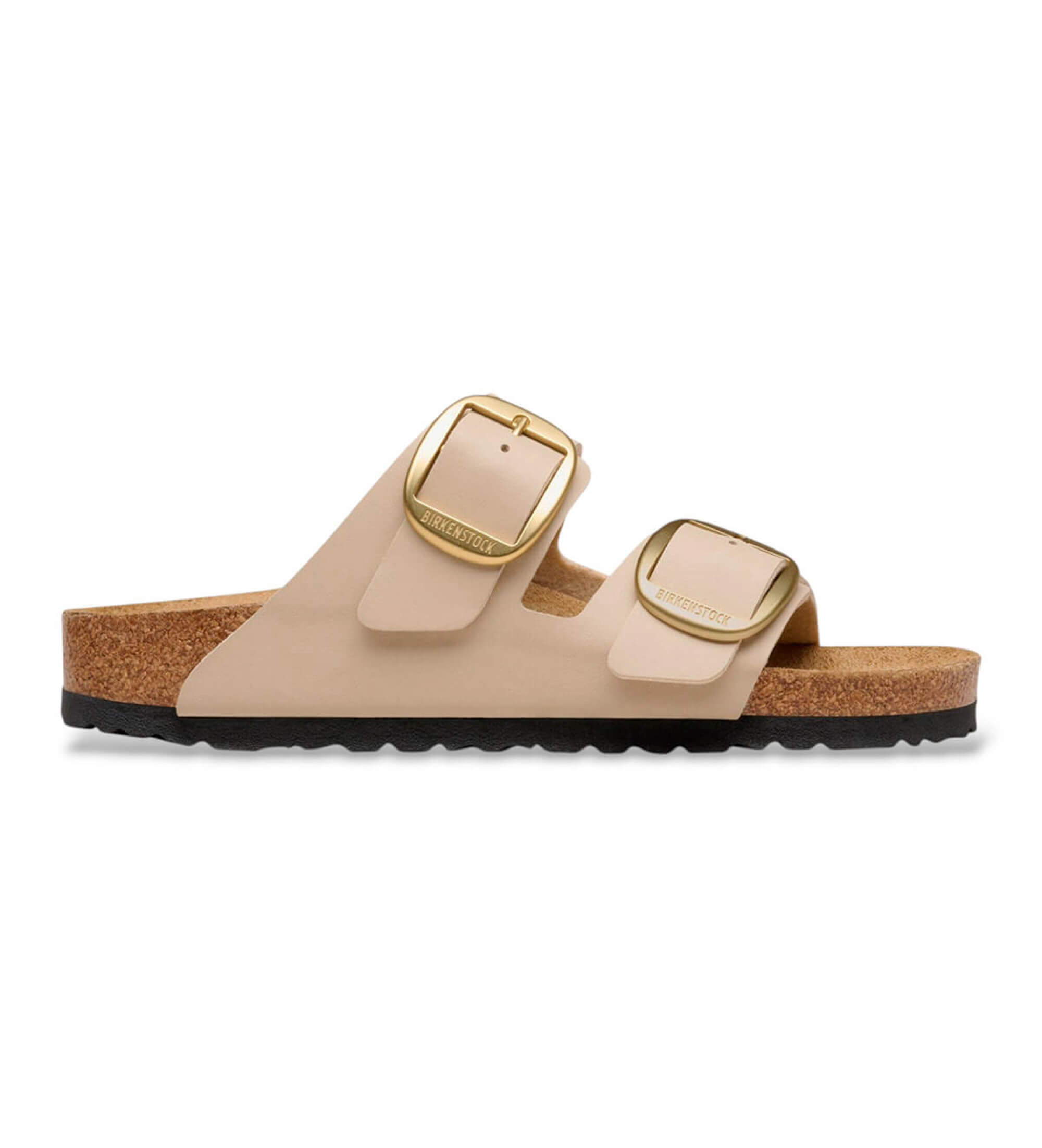 Birkenstock für Damen. 1031429 Sandalias Arizona Big Buckle Birko-Flor (Schmale Weite) beige (36), Wohnung, Schnalle, Lässig