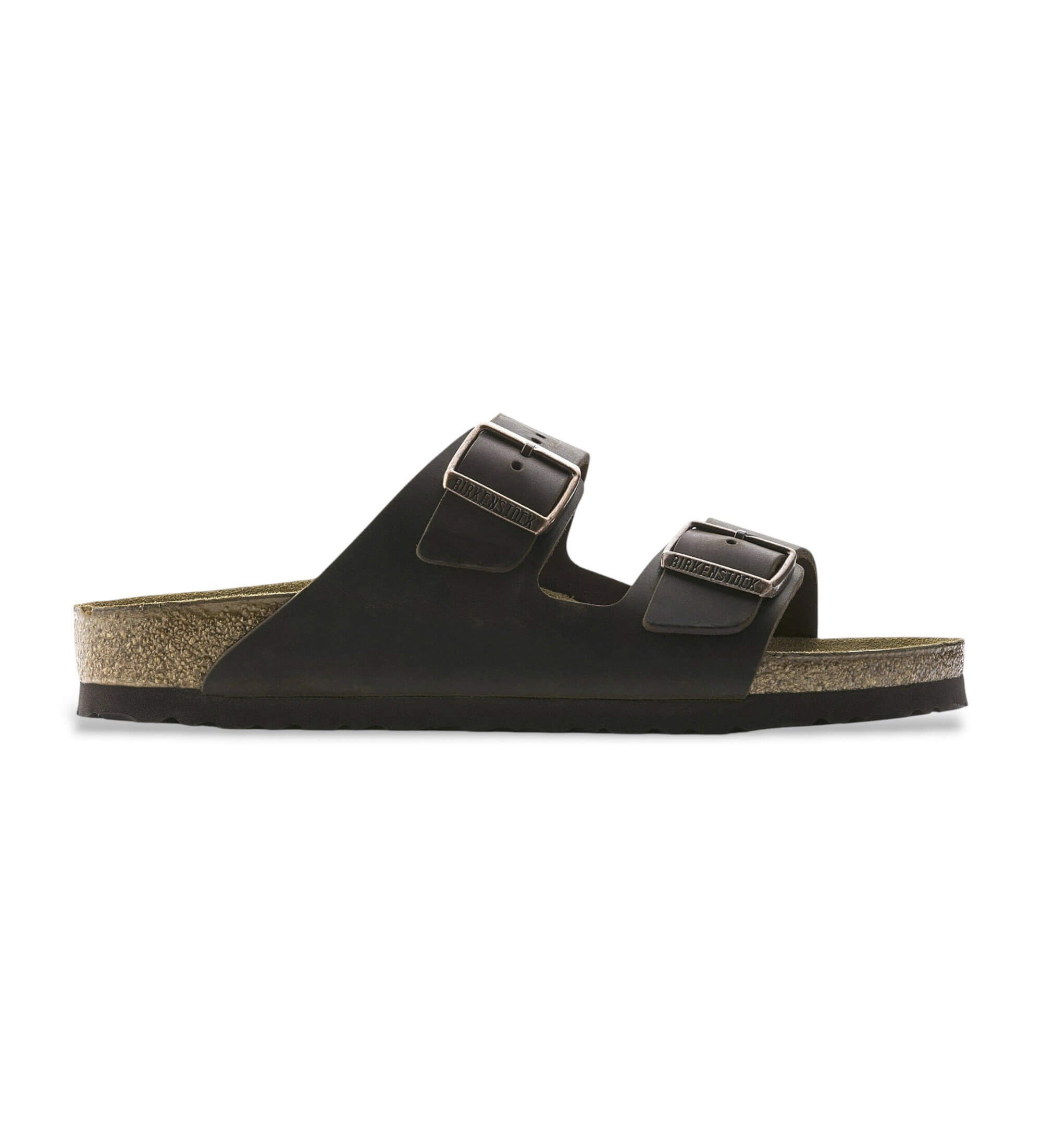 Birkenstock für Herren. 52531 Sandalen Arizona Natural Leather Oiled (Normale Passform) (46), Leder, Braun, Wohnung, Keine, Lässig