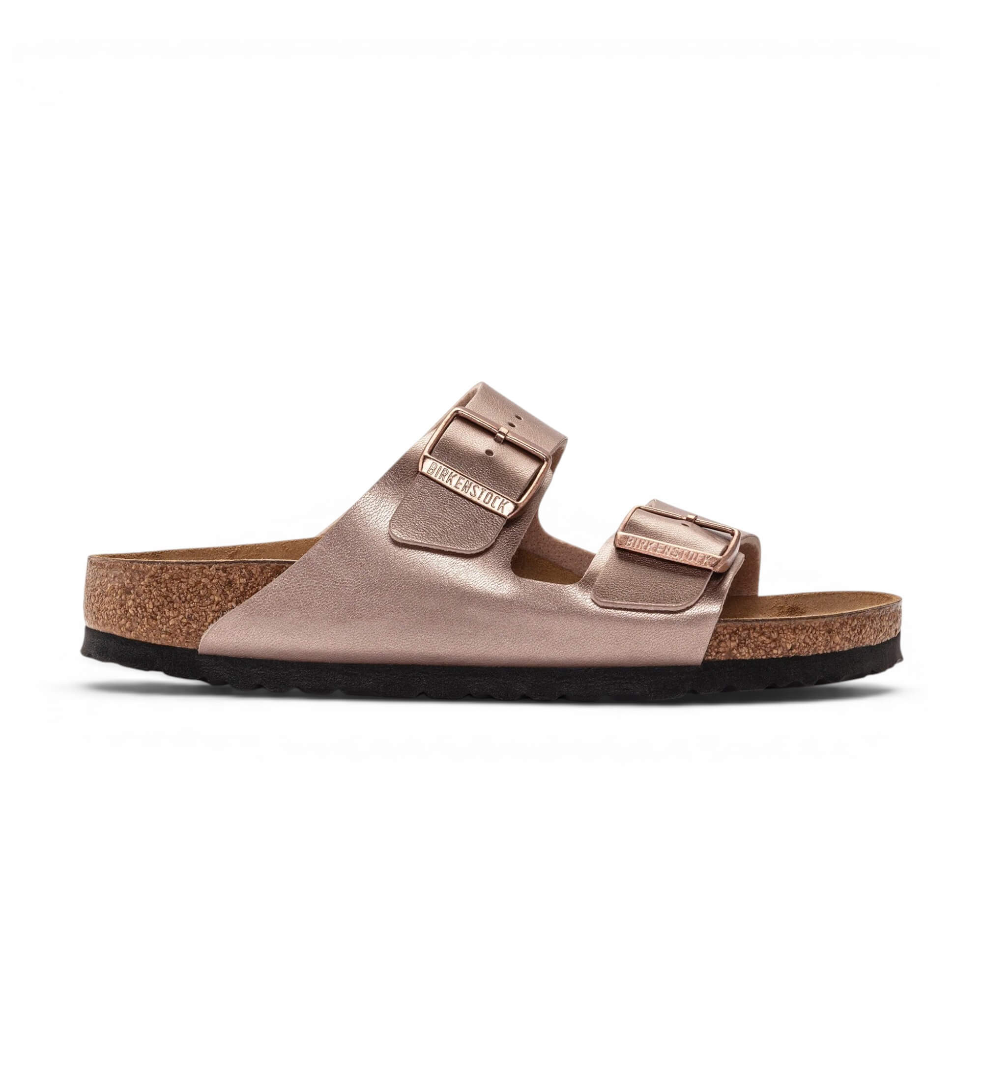 Birkenstock für Damen. 1023960 Sandalen aus Leder Arizona Birko Flor (Schmale Passform) bronze (39), Wohnung, Keine, Lässig